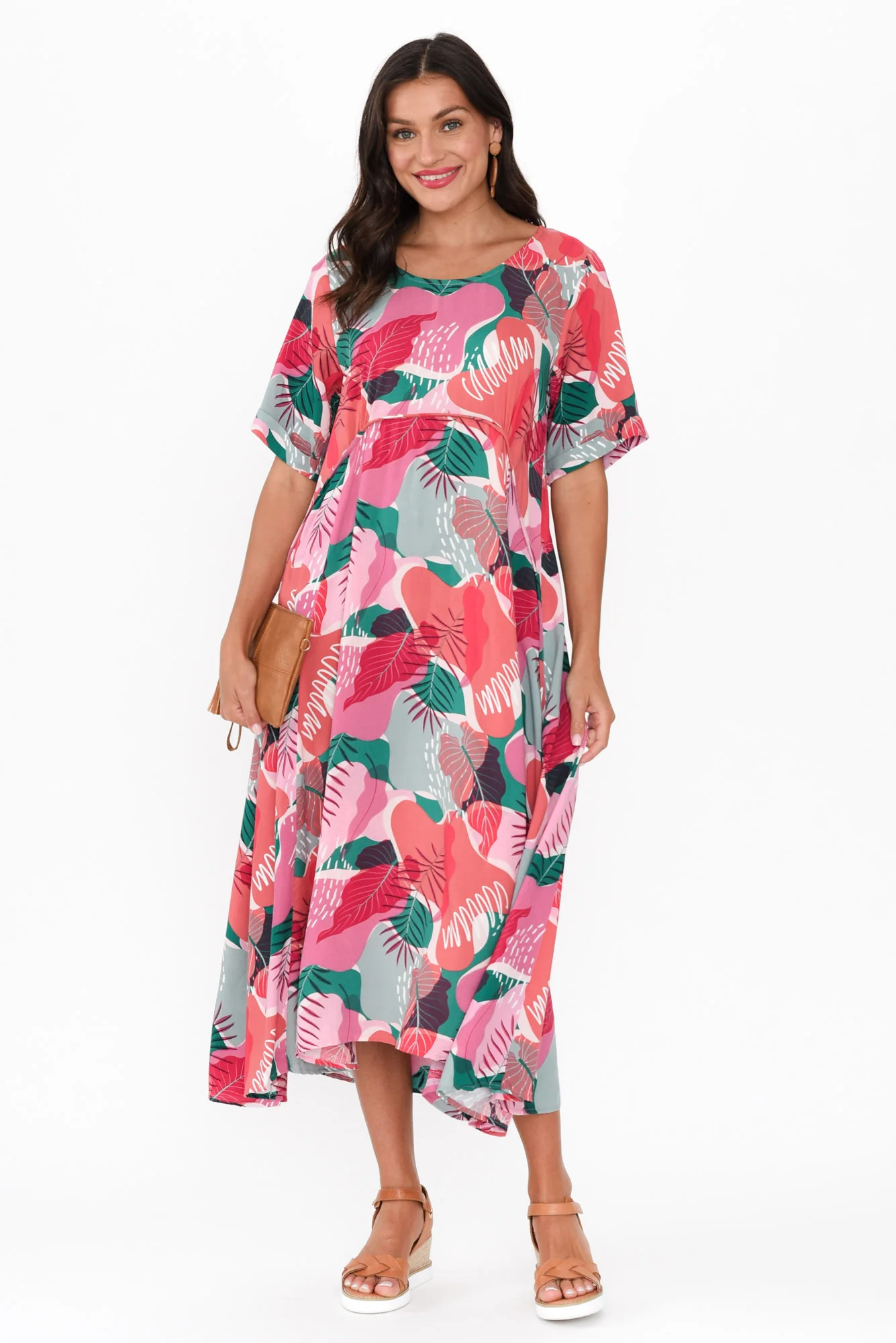 Solaris Pink Garden Crescent Dress