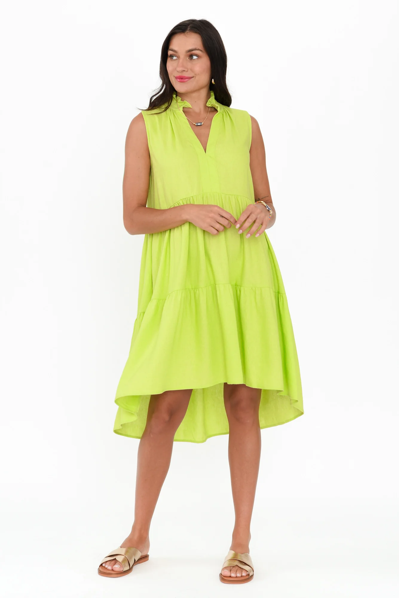 Liza Green Tier Dress