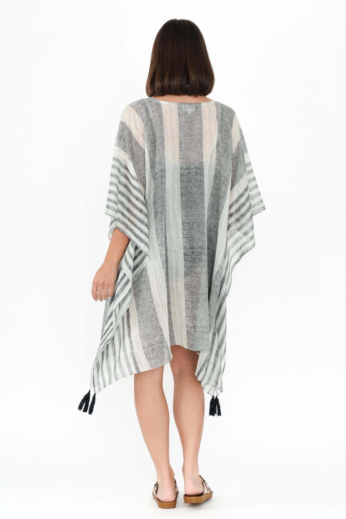 Stella Navy Stripe Cotton Kaftan