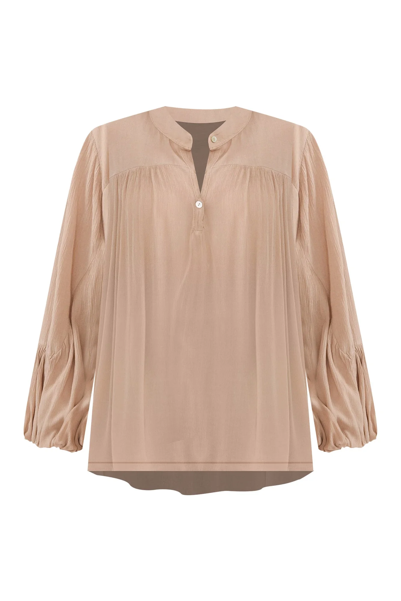 Bisa Beige Button Blouse