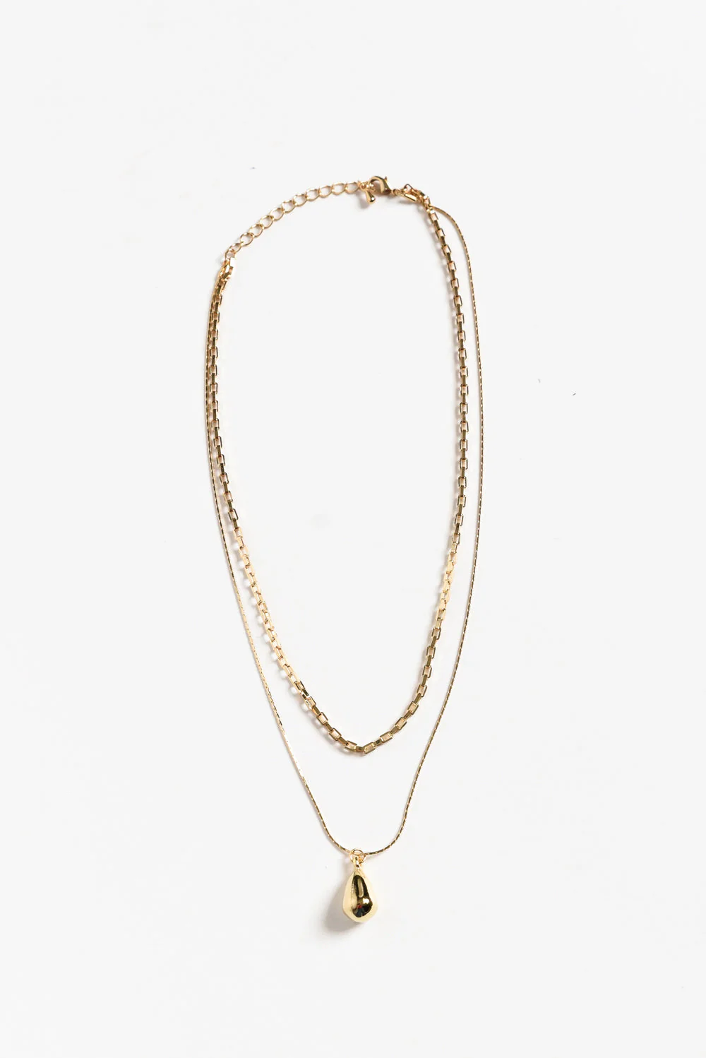 Hazlett Gold Layered Chain Necklace