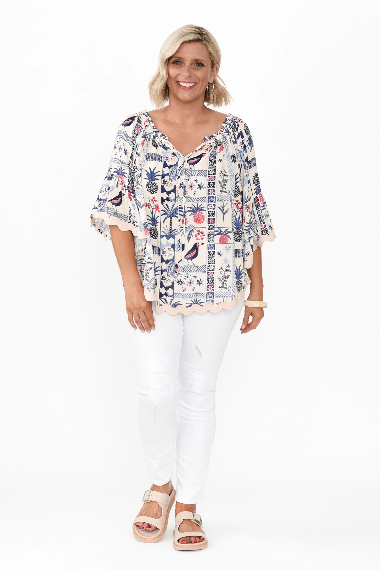 Bianco White Tropical Trim Top