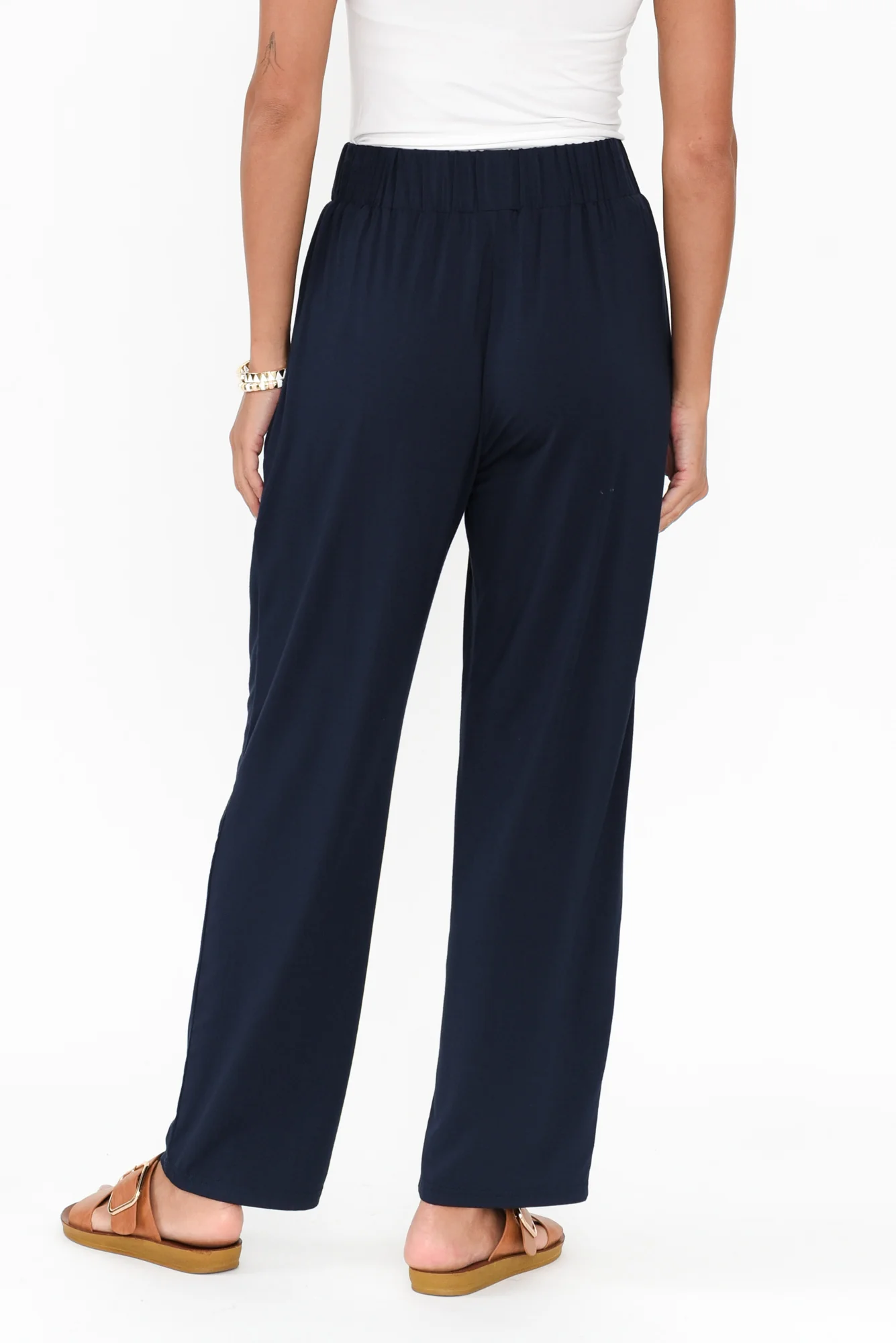 Rosella Navy Bamboo Pants