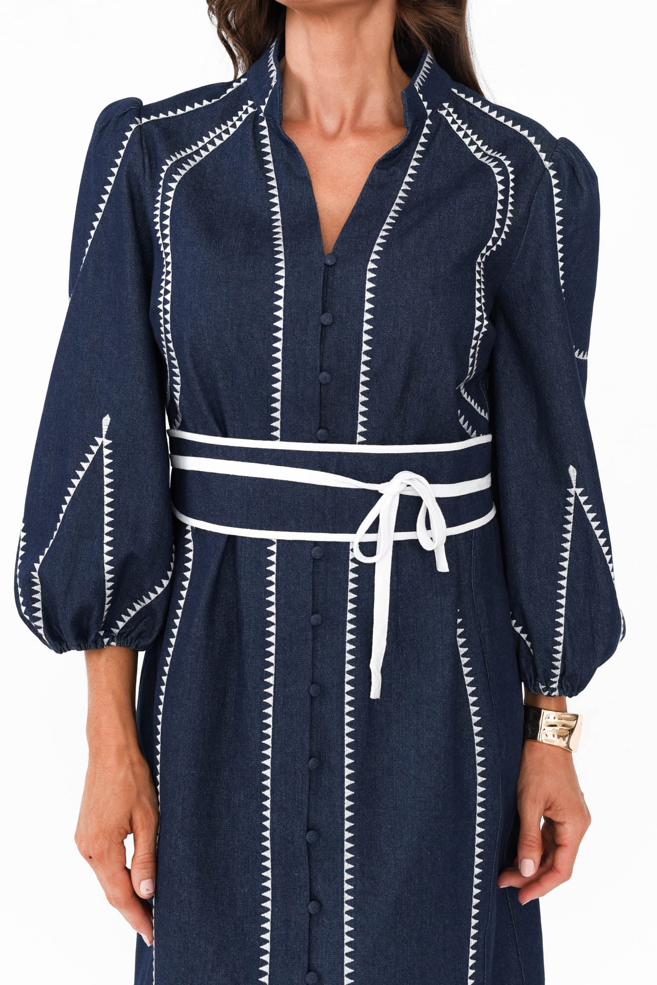 Swanson Dark Denim Cotton Dress