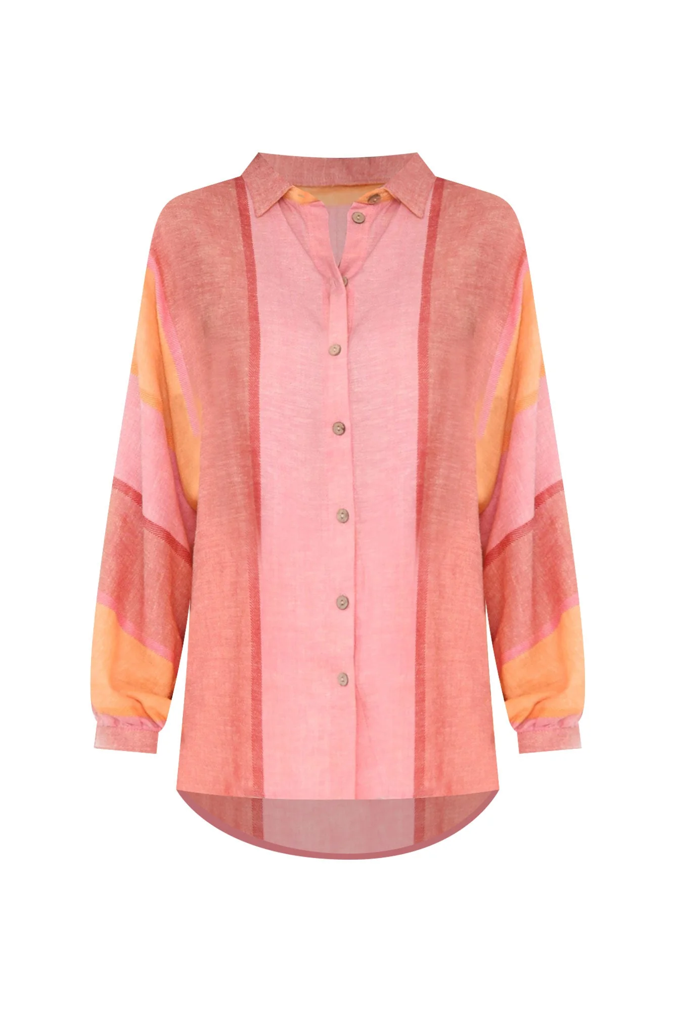 Milano Pink Stripe Linen Blend Shirt