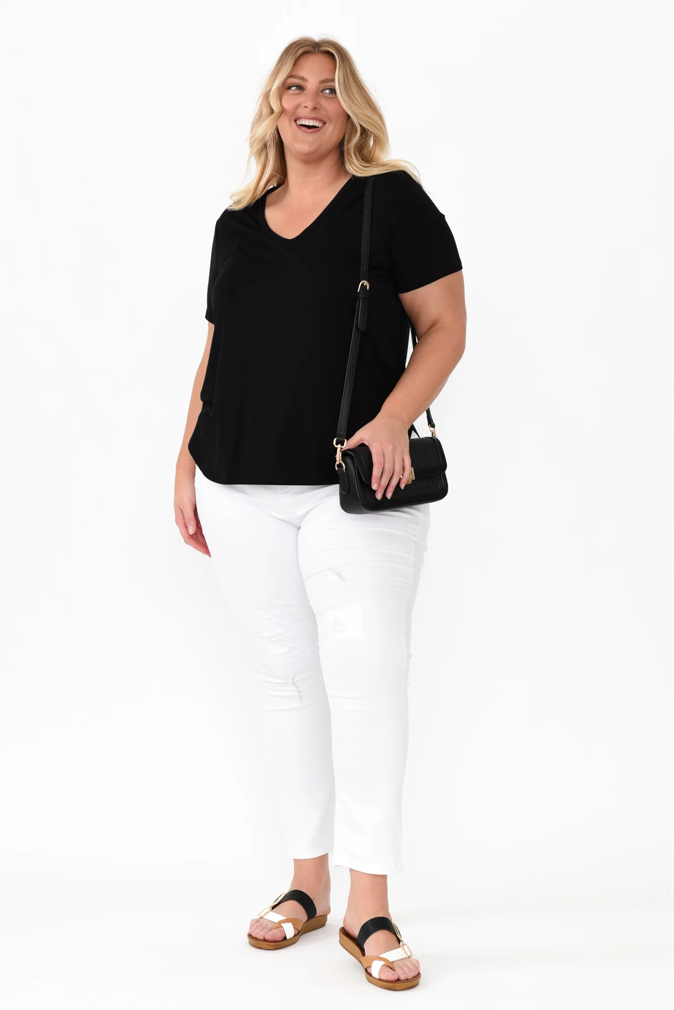 Veronica Black Bamboo Tee