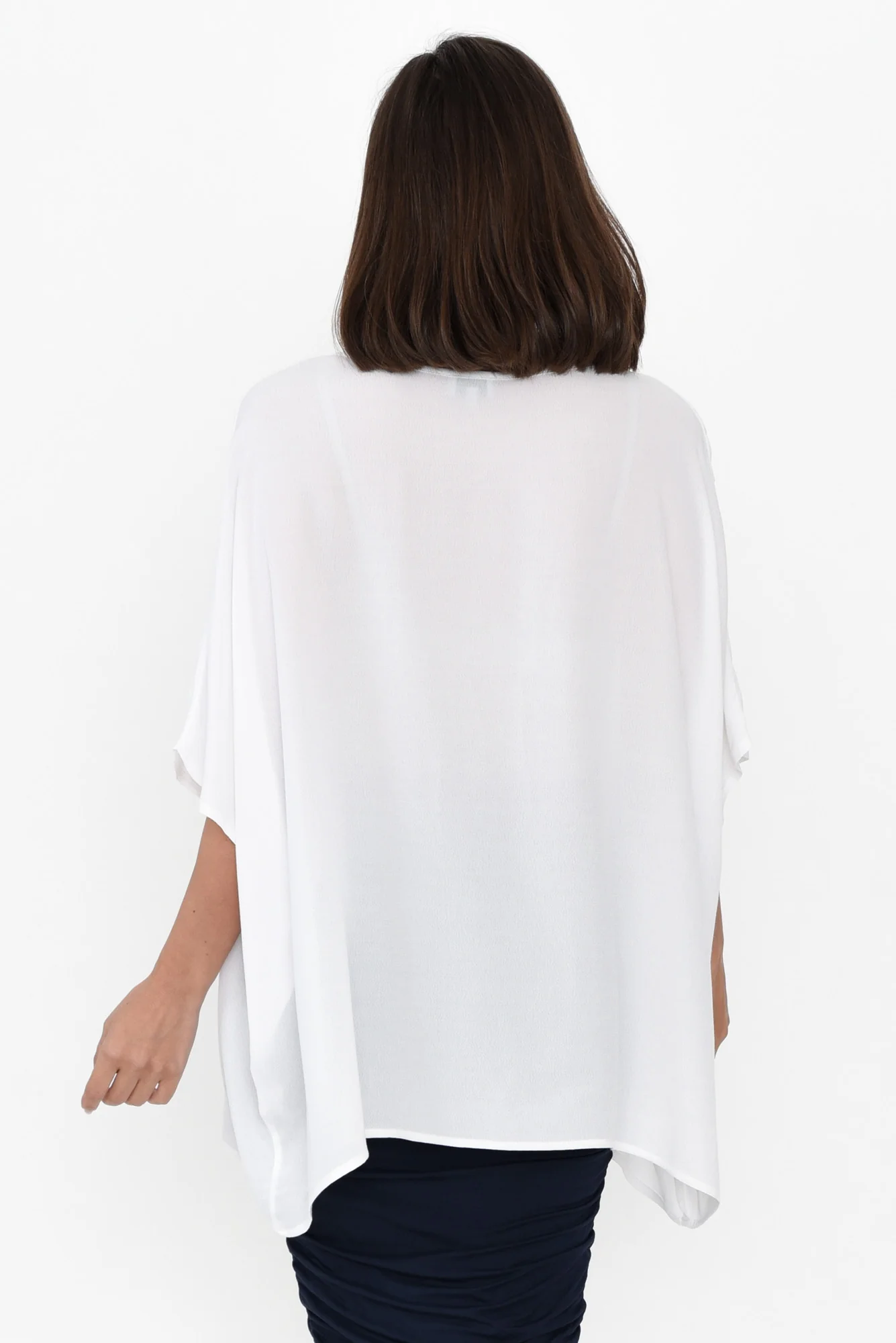 Mali White Drape Top