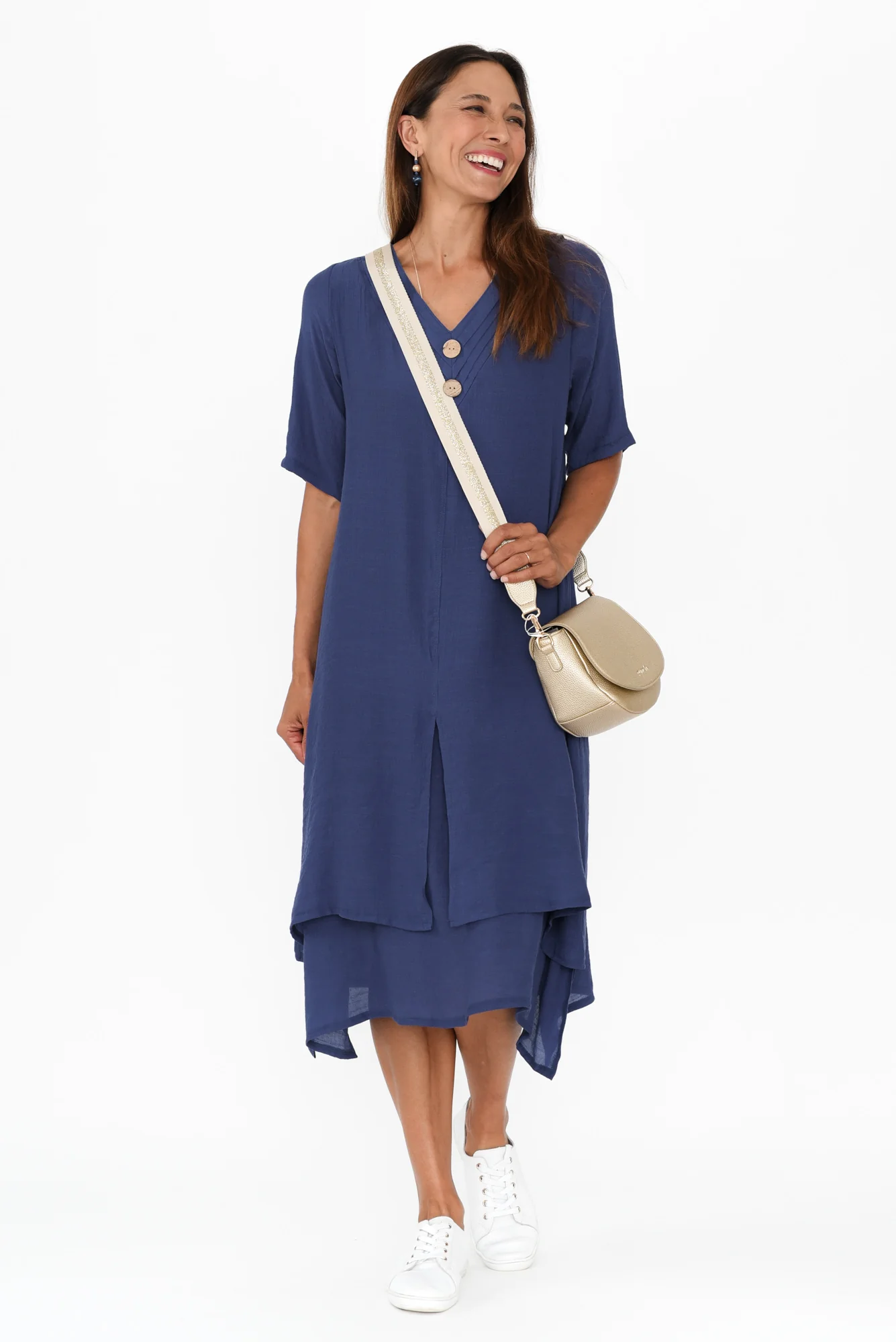 Nala Deep Blue Layers Dress