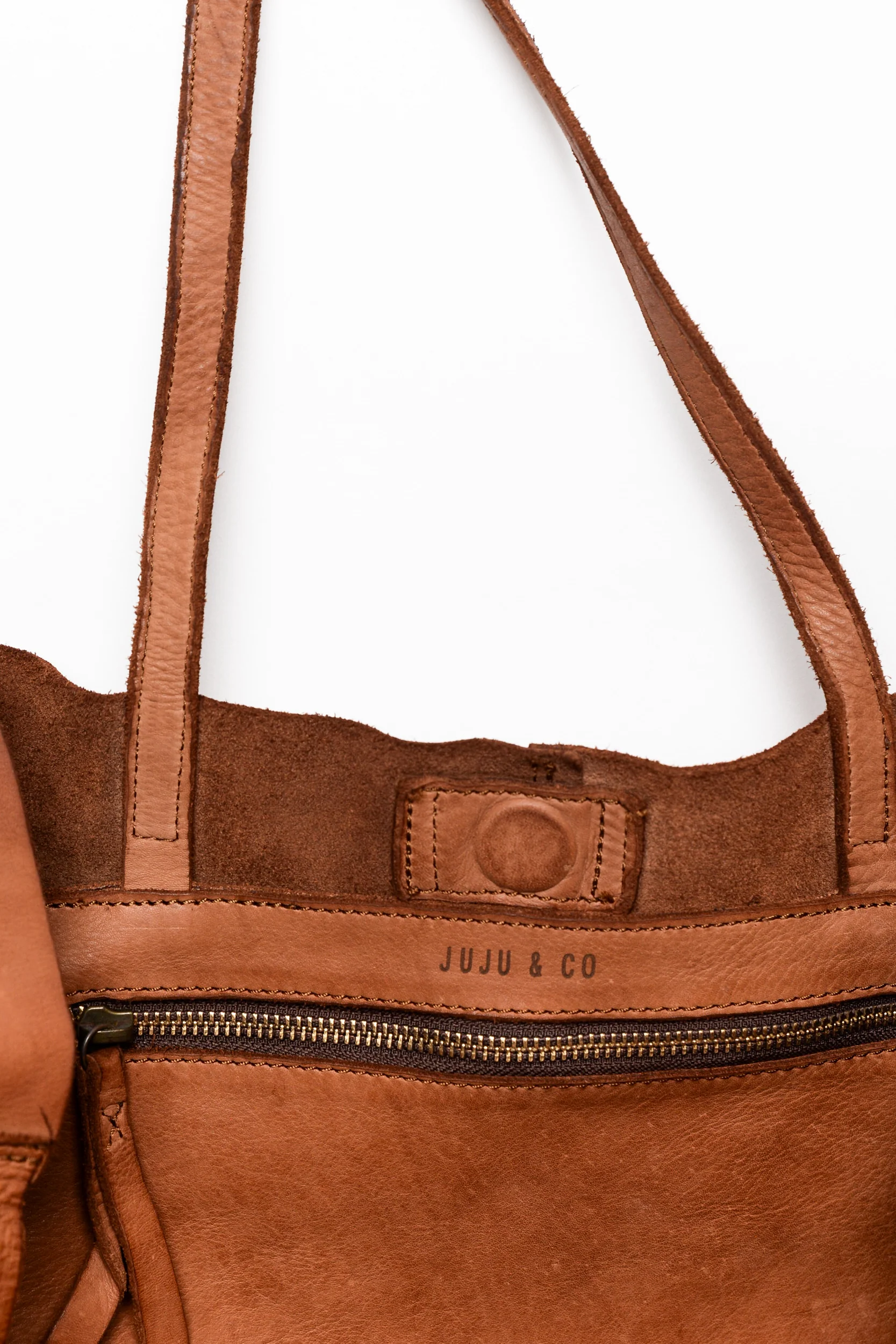 Makalu Cognac Large Leather Tote Bag