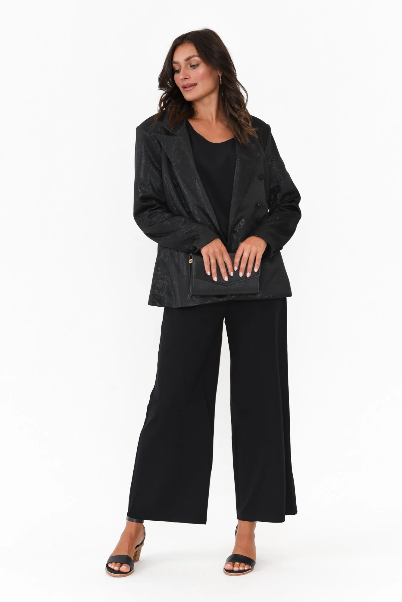Roxy Black Metallic Blazer