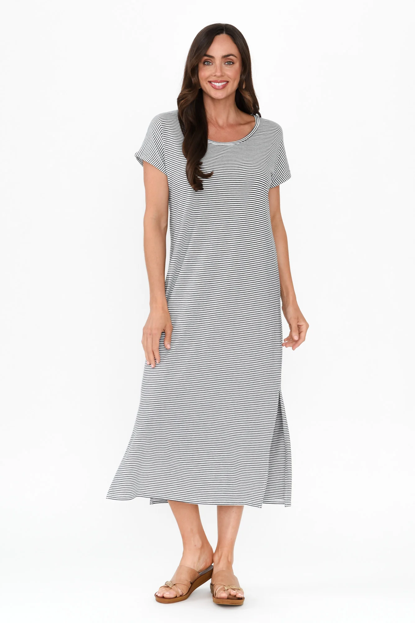 Elsie Nautical Stripe Bamboo Dress