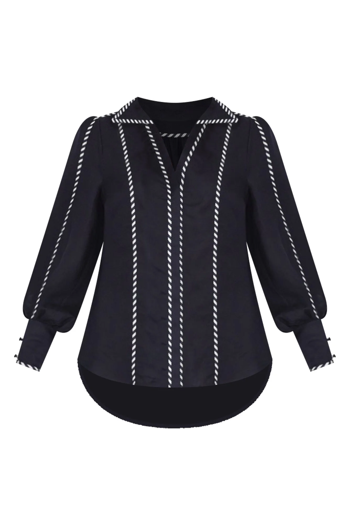 Pisces Navy Ink Linen Blend Shirt