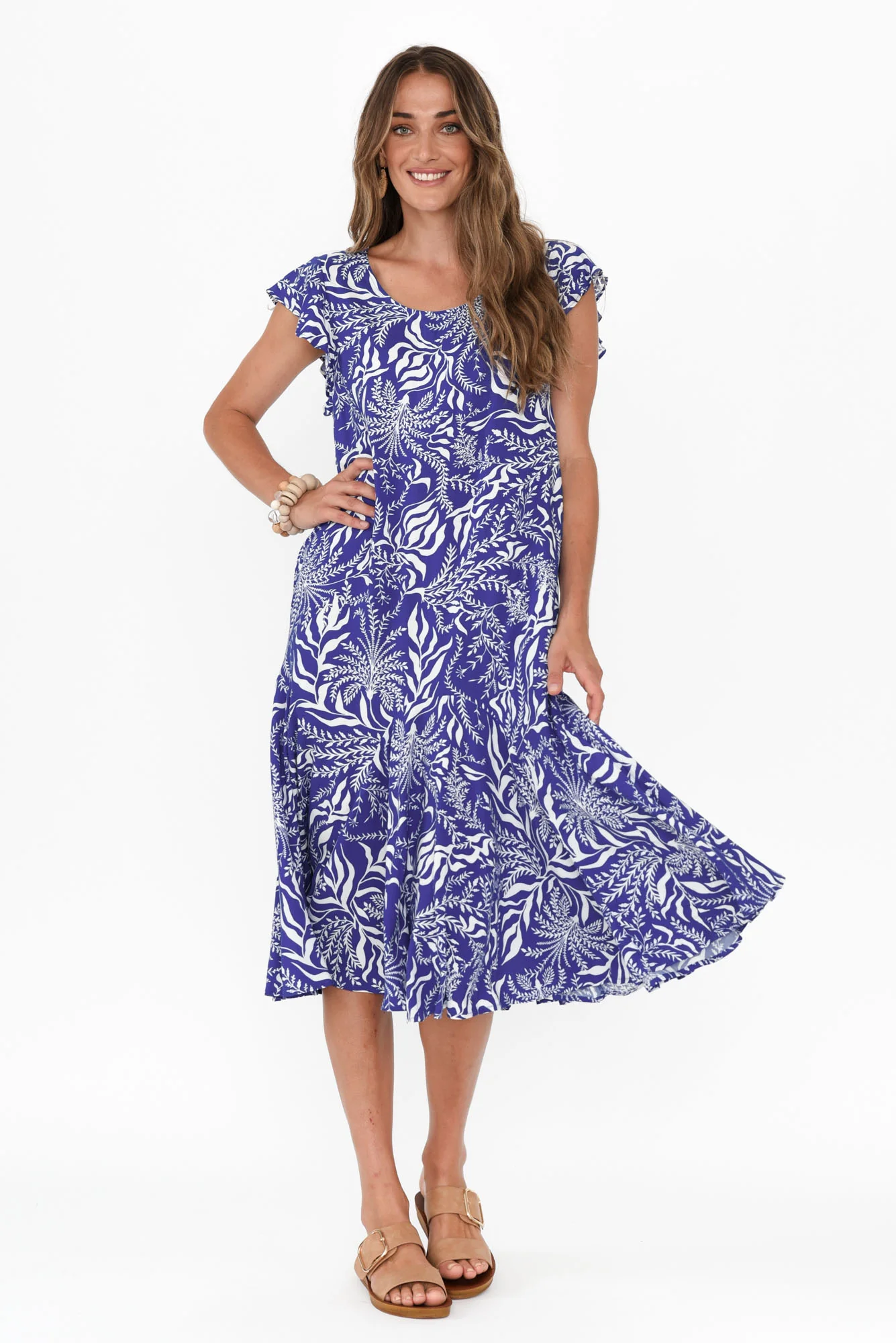 Hannah Blue Havana Midi Dress
