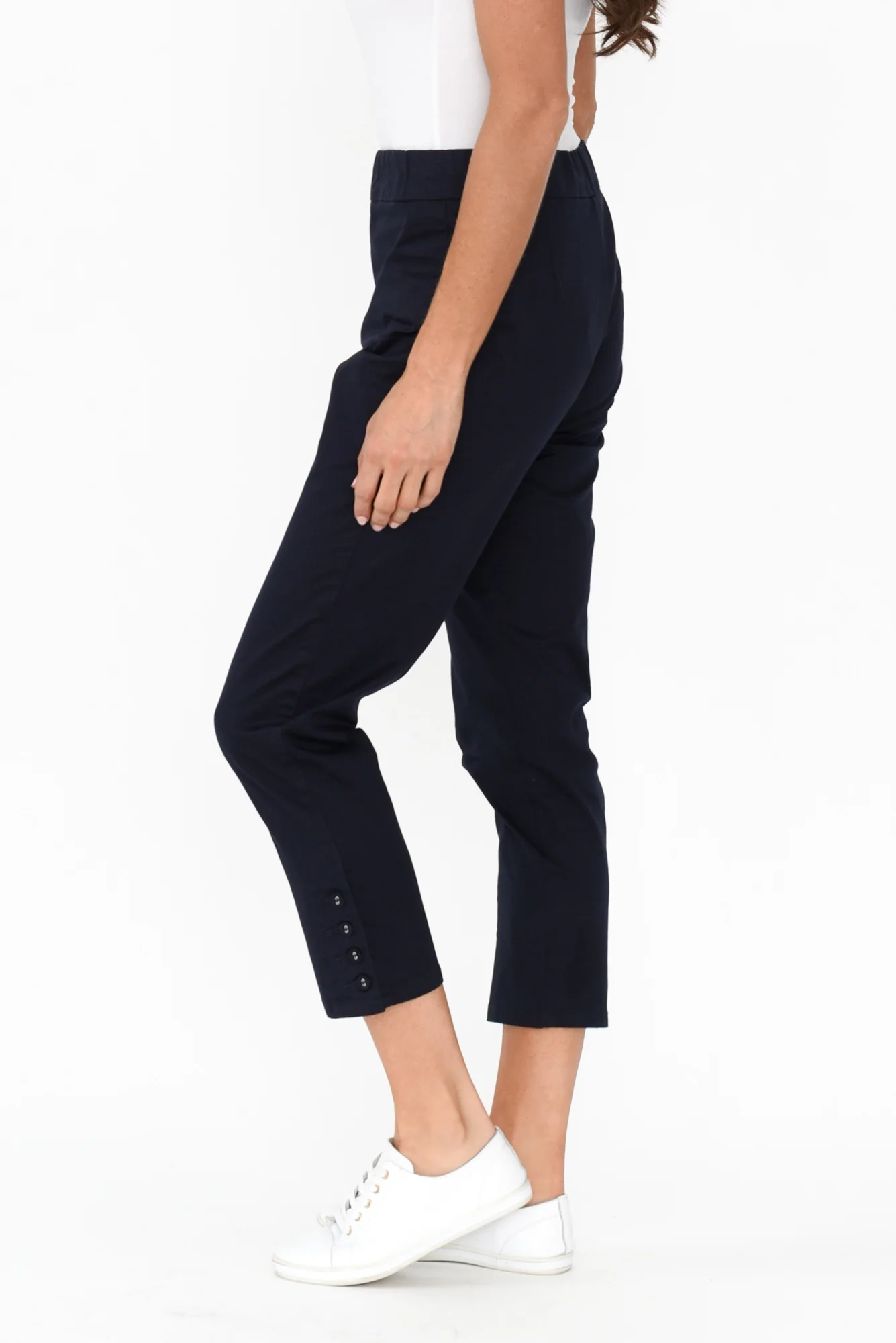 Meyer Navy Cotton Blend Pants