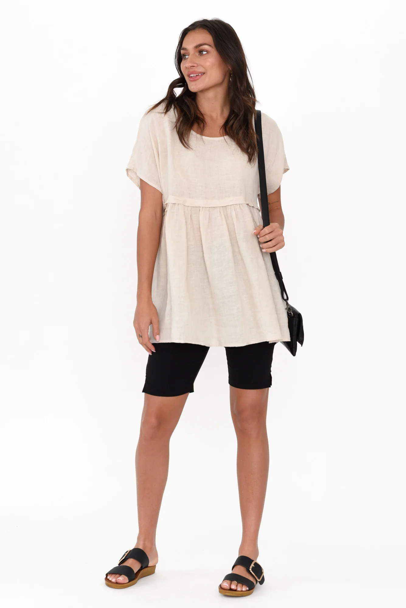 Marlo Black Side Split Shorts