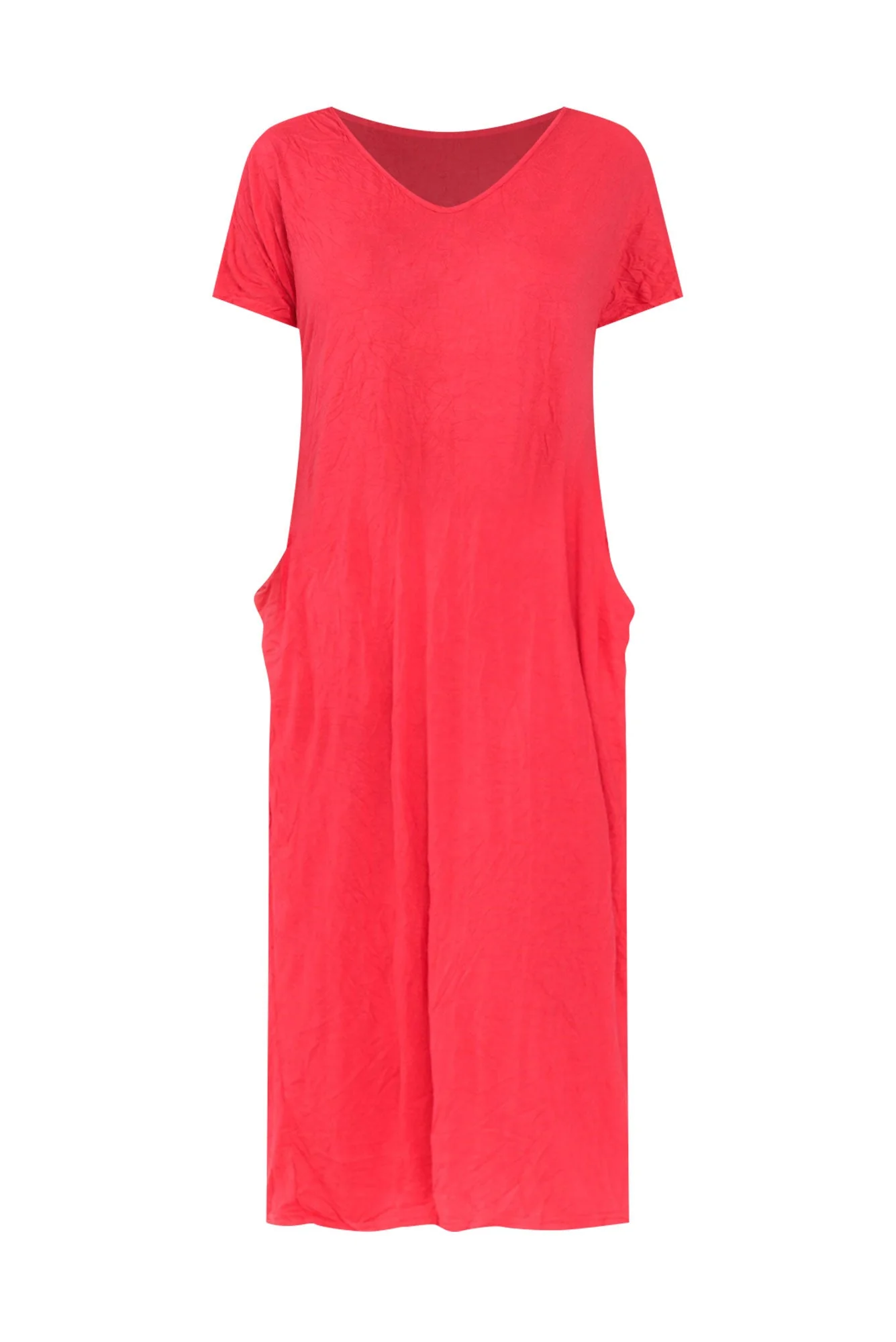 Travel Berry Crinkle Cotton Maxi Dress