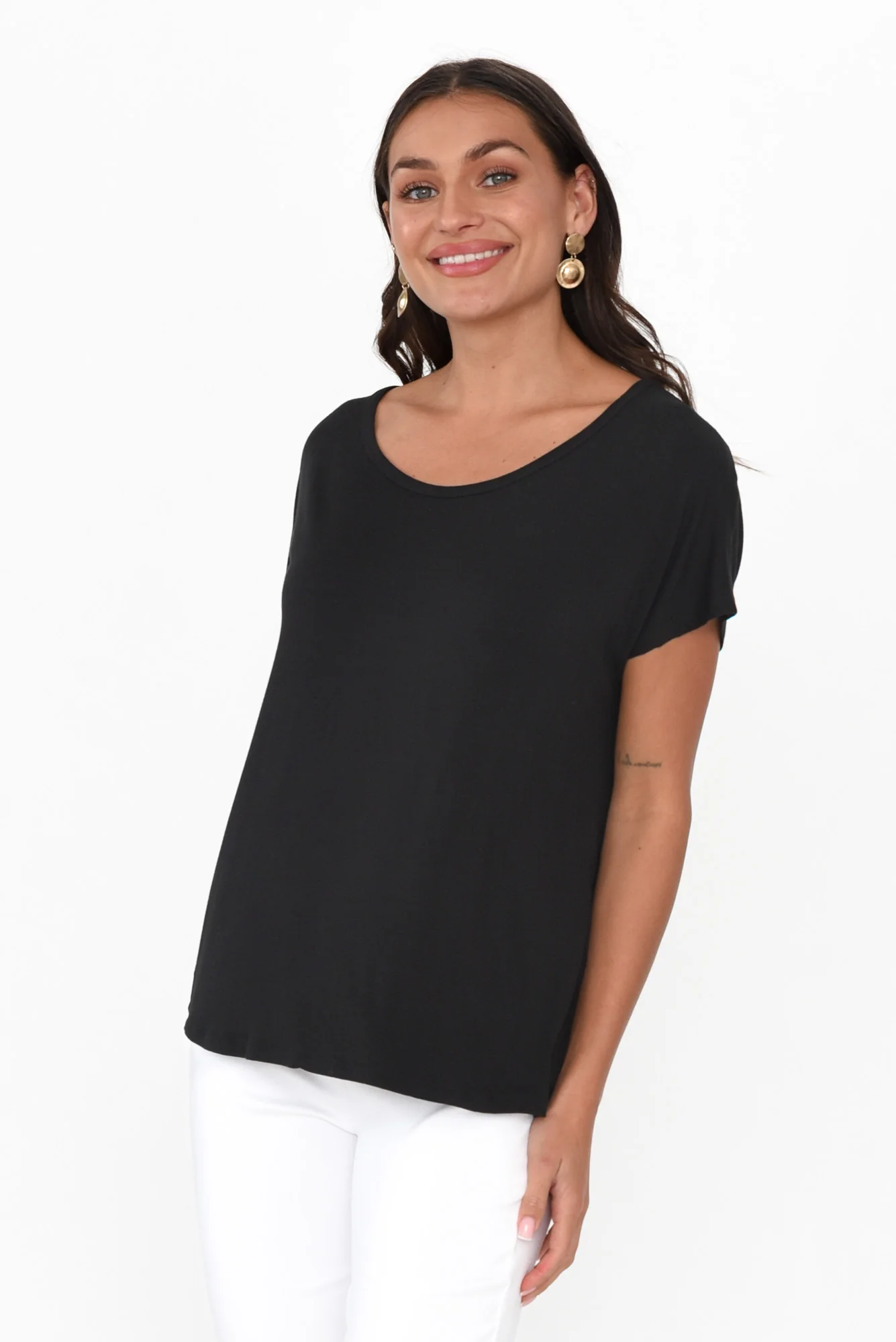 Eadie Black Bamboo Top