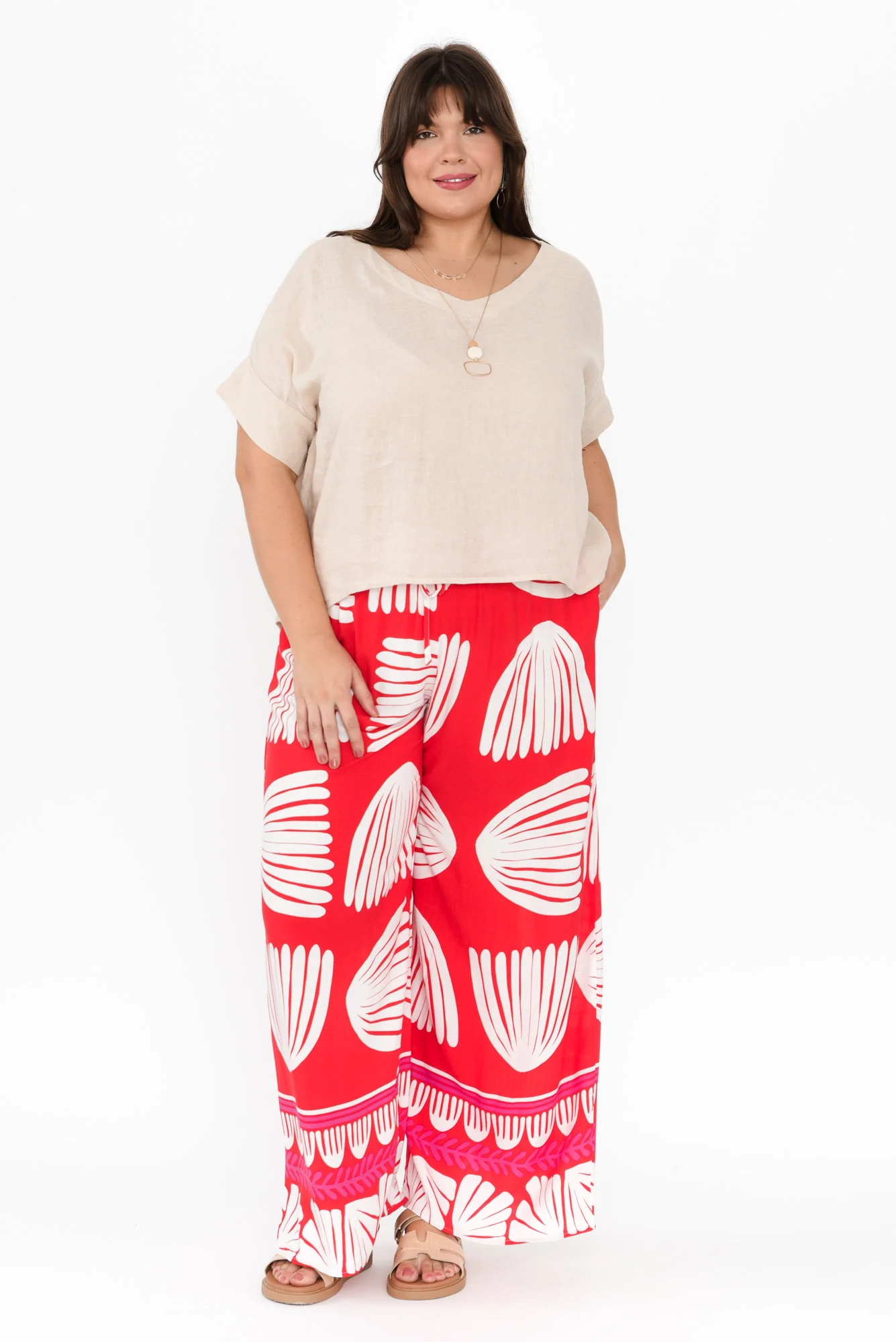 Olinda Red Shell Drawstring Pants