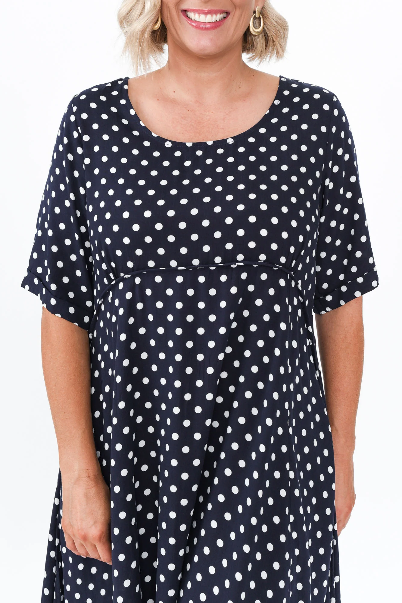 Sula Navy Spot Pocket Dress