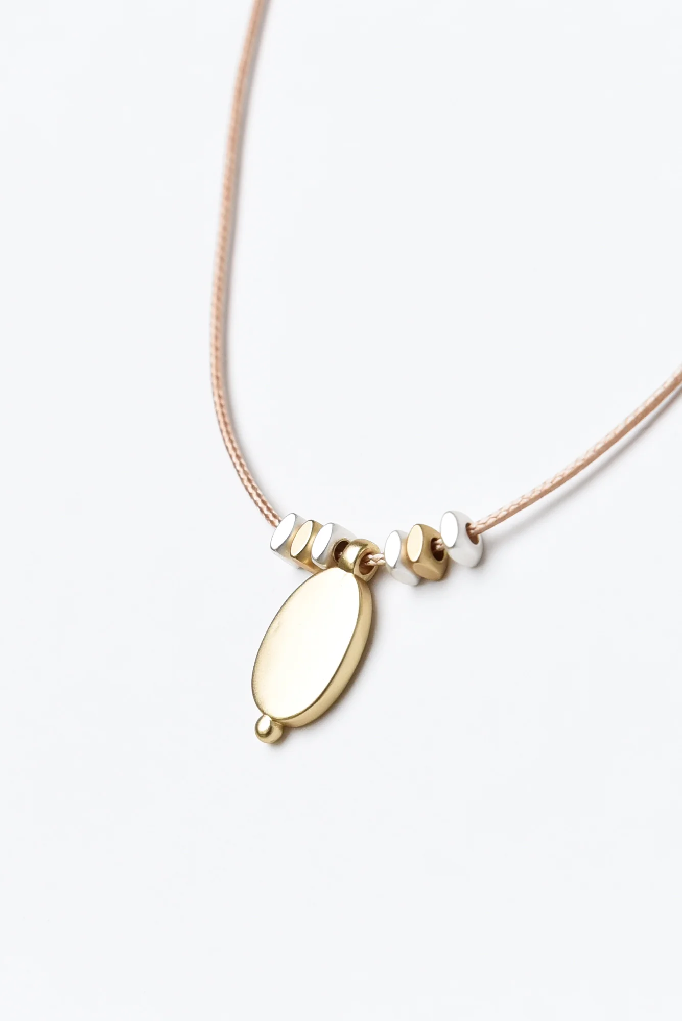 Allura Gold Oval Pendant Necklace