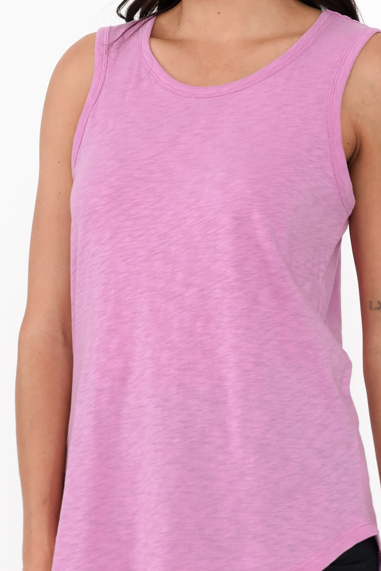 Keira Candy Pink Cotton Tank