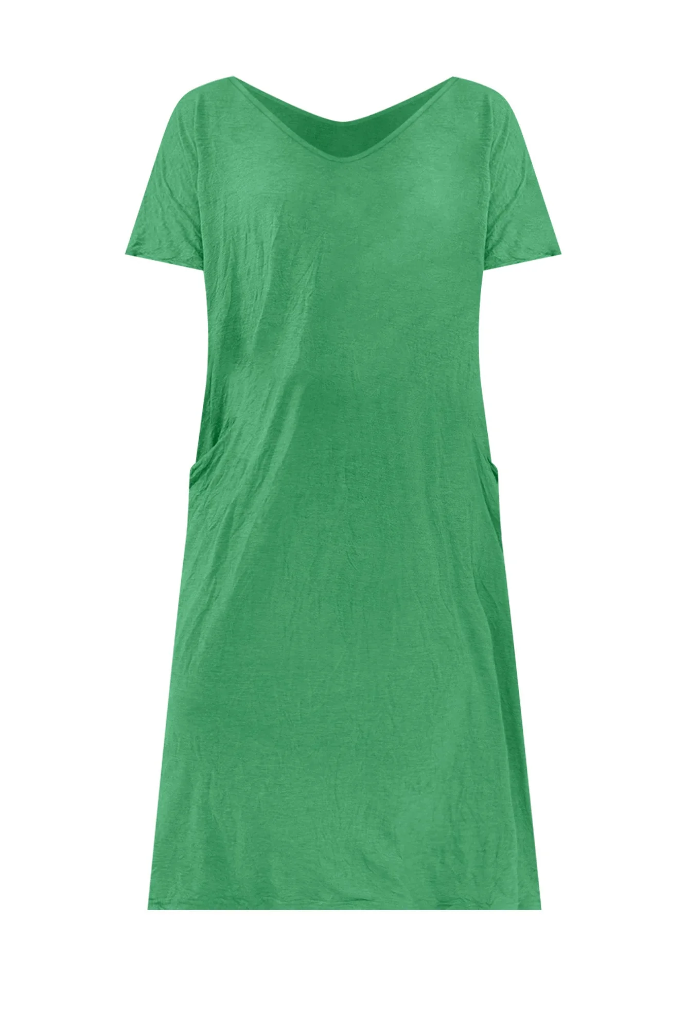 Travel Green Crinkle Cotton Dress