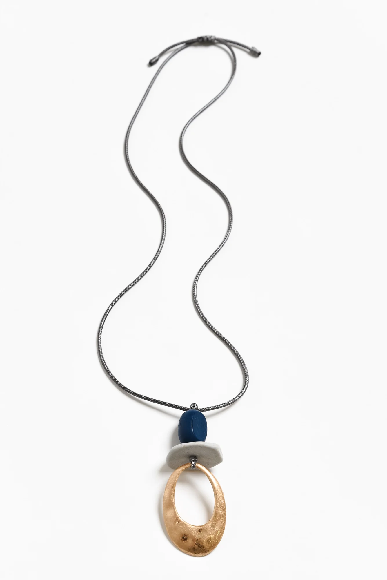 Dowie Gold Oval Pendant Necklace