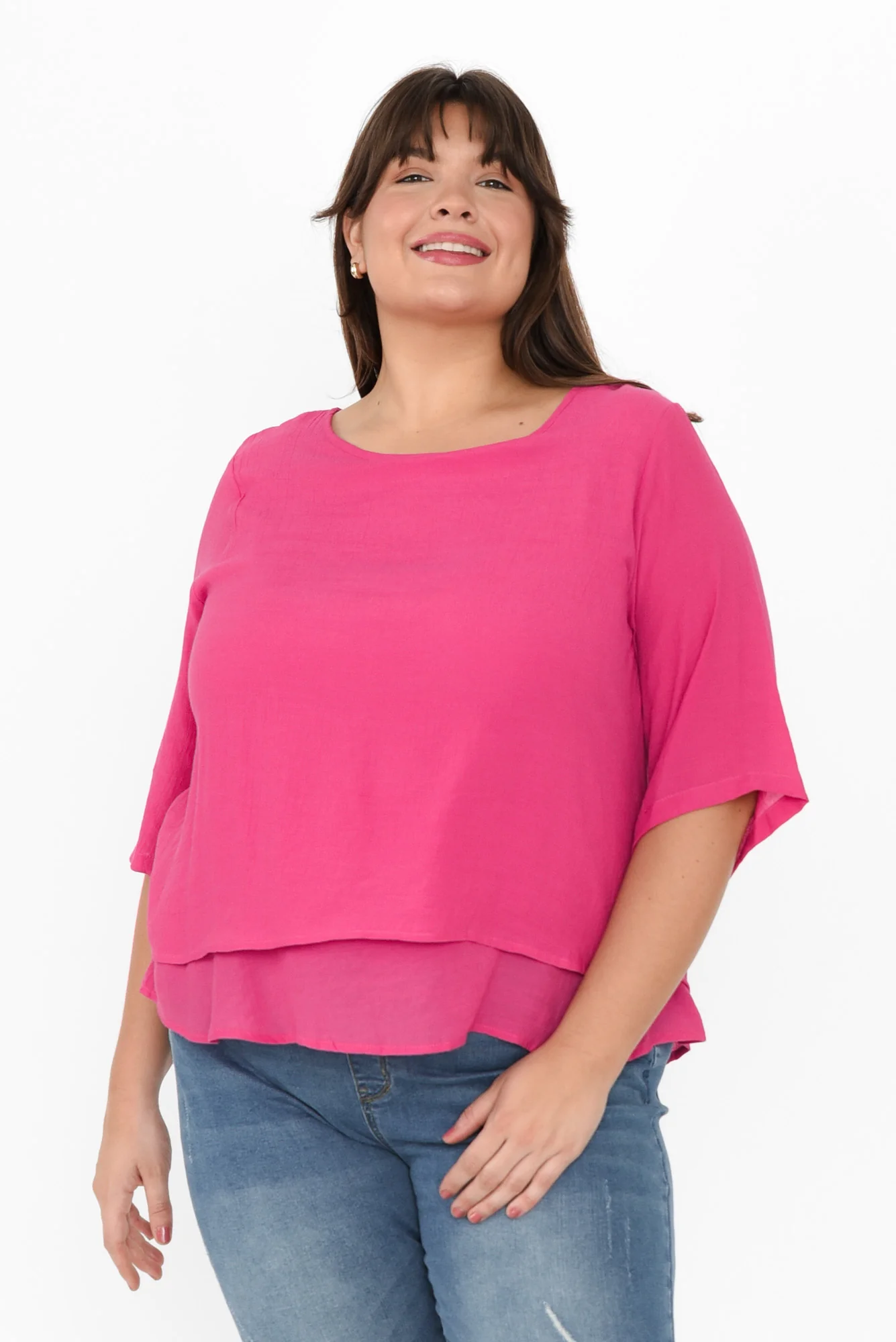 Liora Fuchsia Layered Top