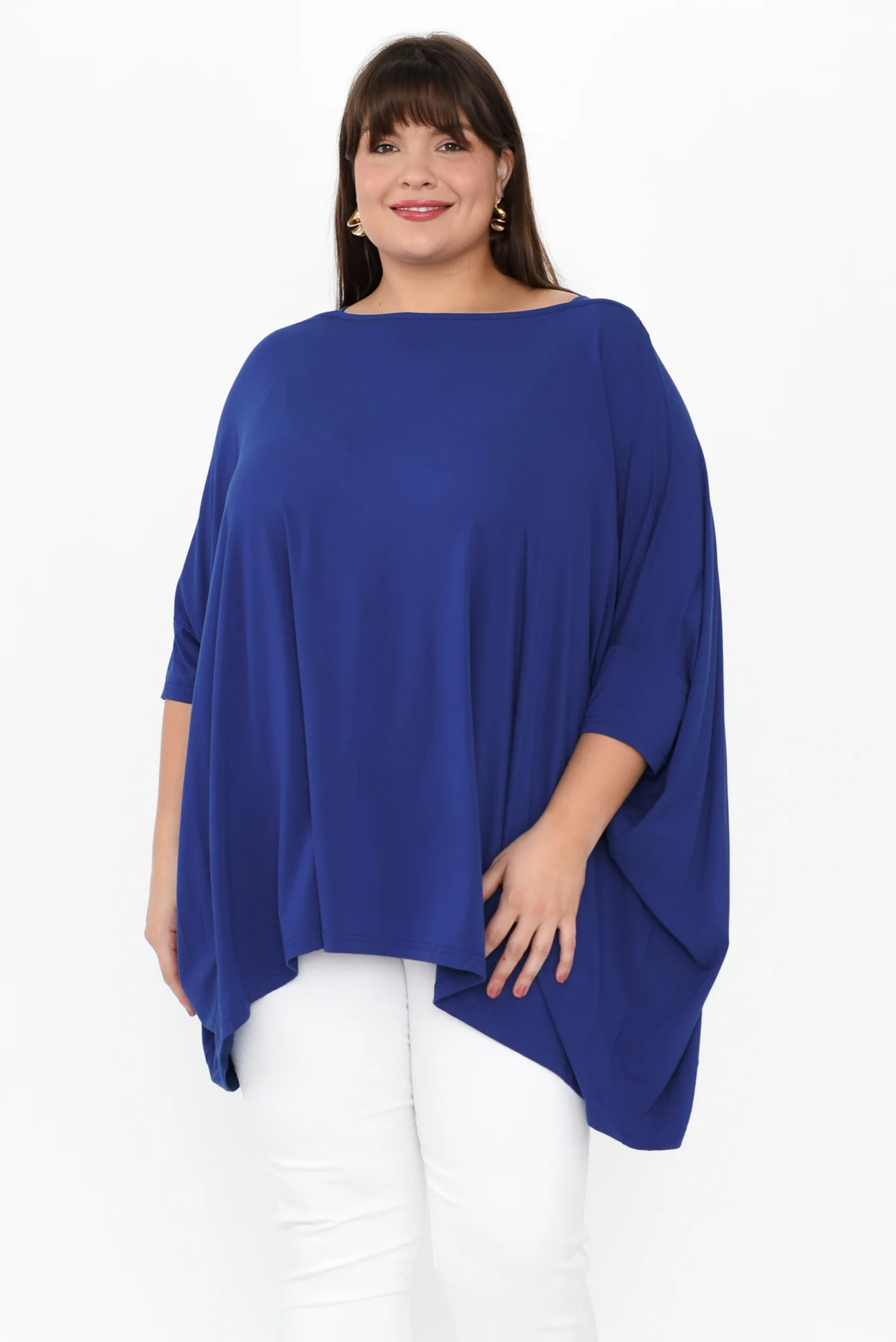 Kelsier Blue Bamboo Batwing Top