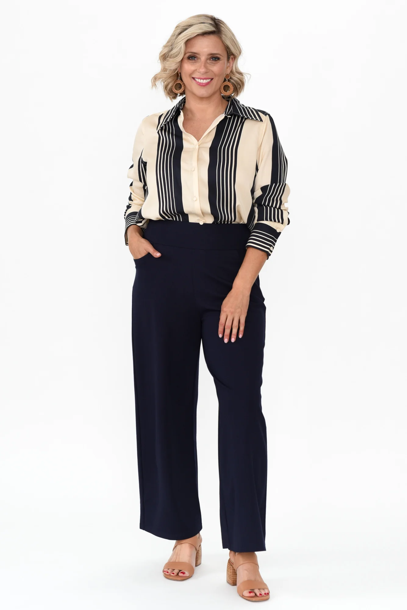 Heartstopper Navy Stripe Lyocell Shirt