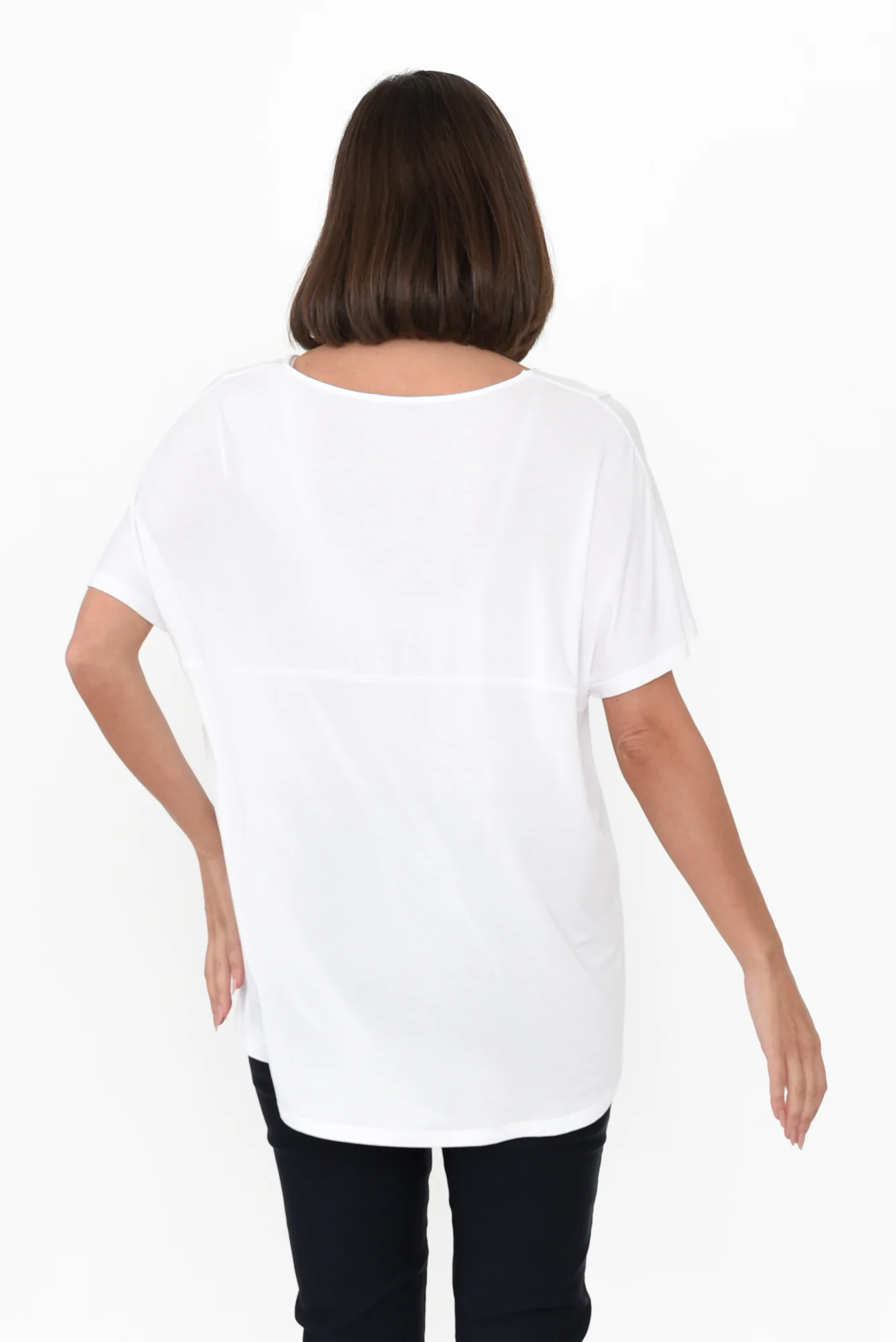 Ivy White Micro Modal Swing Tee