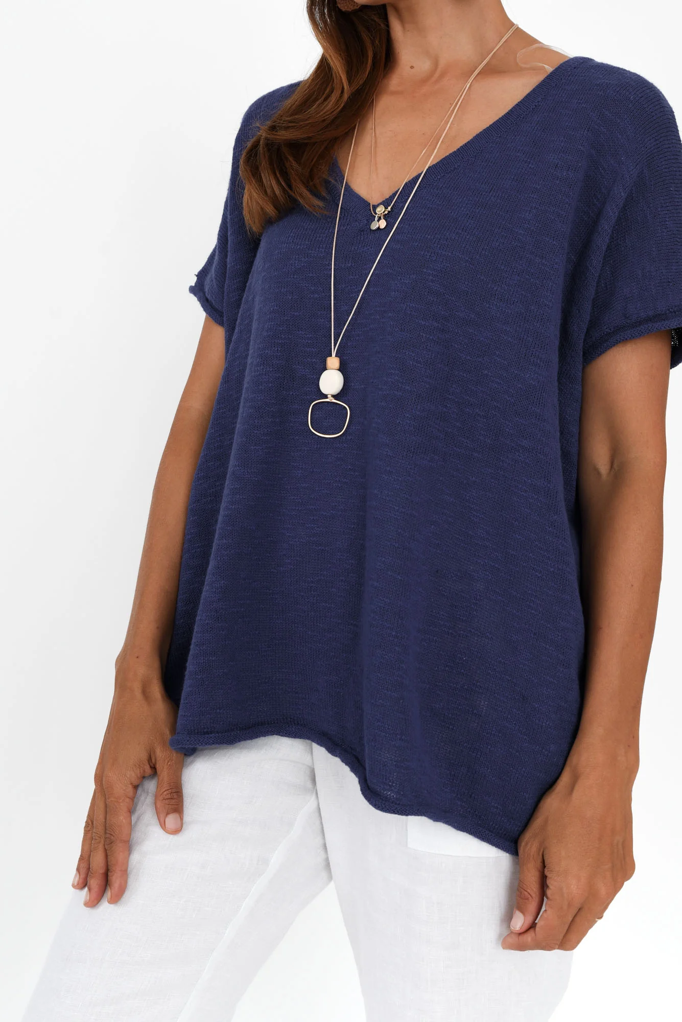 Saxon Cobalt Oversized Knit Top