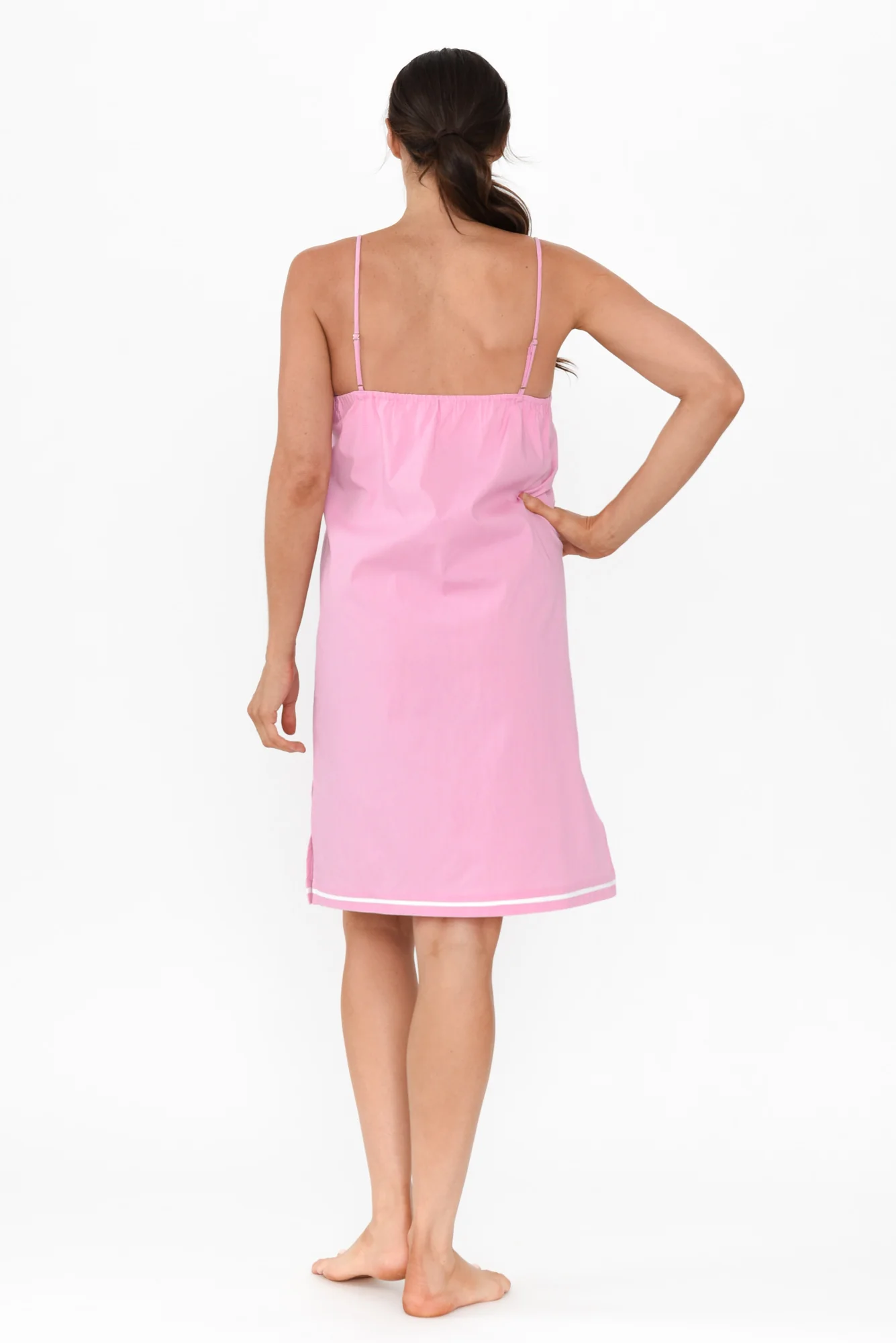 Daniela Pink Gingham Cotton Nightie