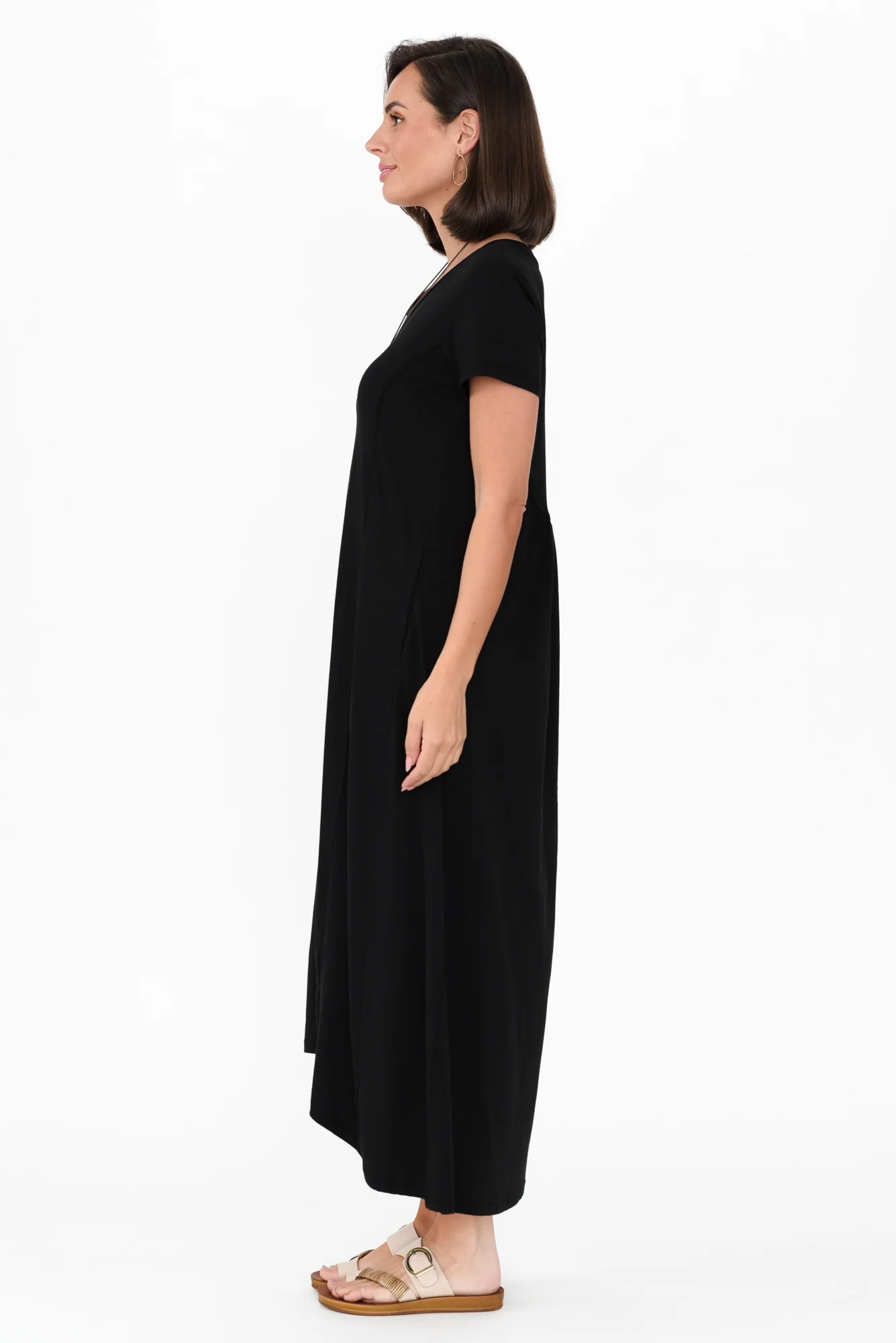 Patrick Black Cotton Pocket Dress