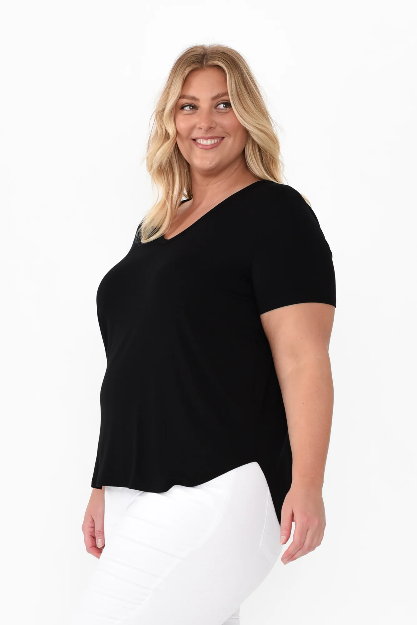 Veronica Black Bamboo Tee
