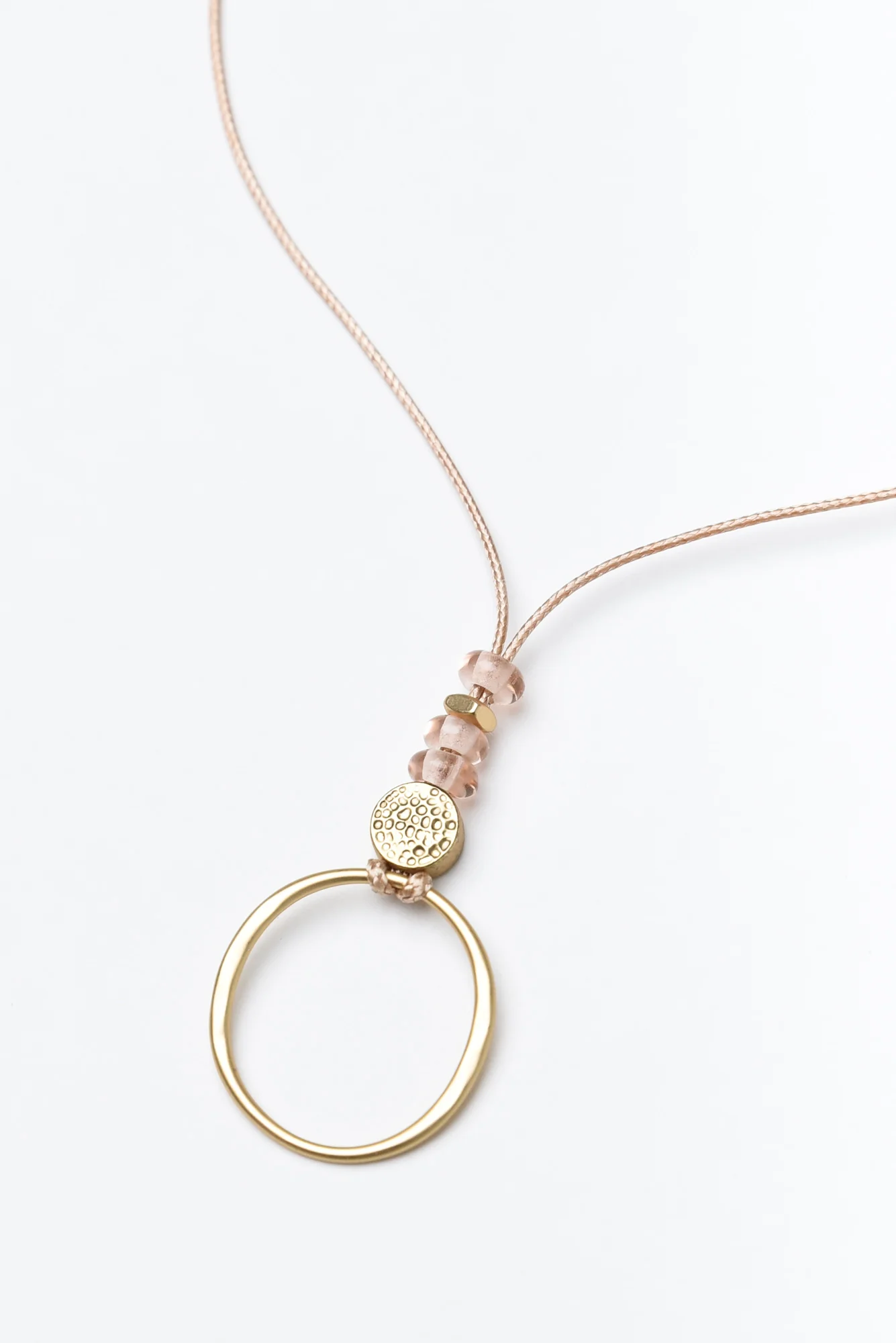 Andora Blush Beaded Circle Necklace