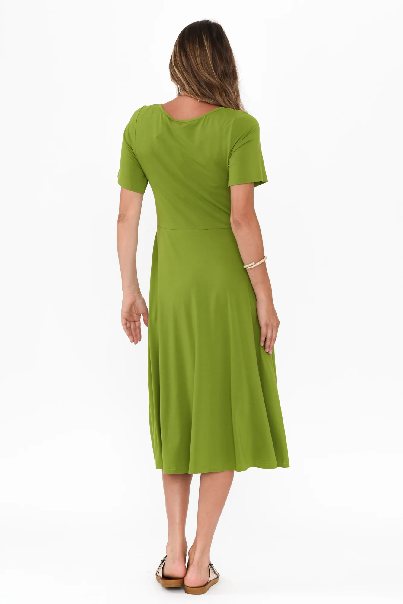 Jasmine Green Bamboo Pocket Dress