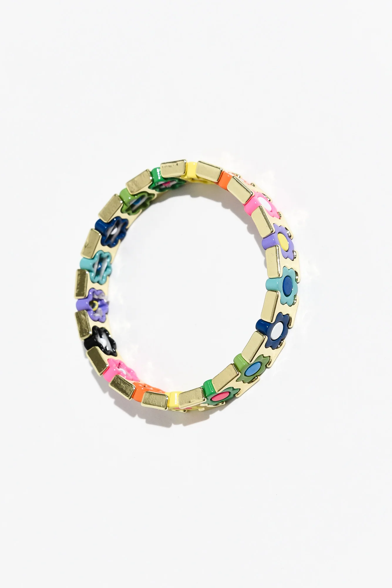 Elke Gold Daisy Beaded Bracelet