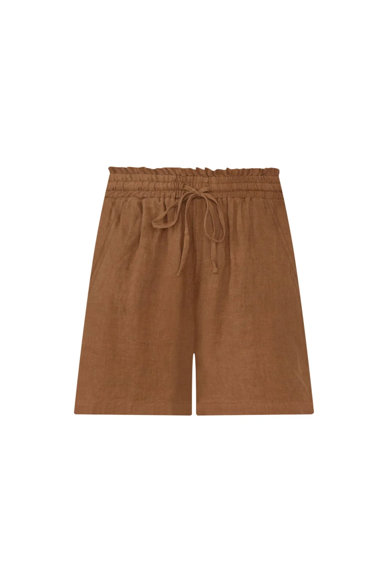 Astoria Mocha Linen Drawstring Shorts