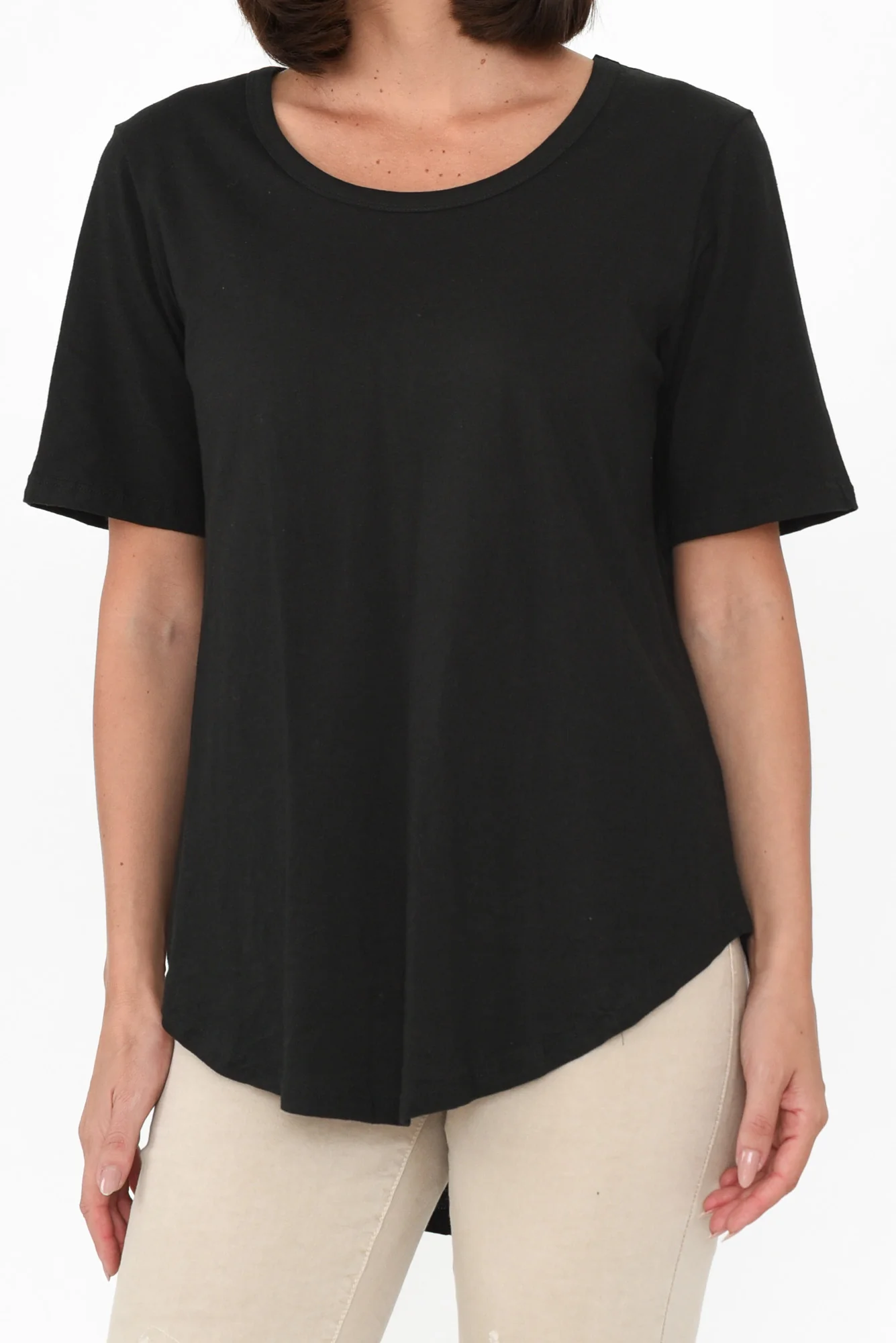 Ariana Black Cotton Tee