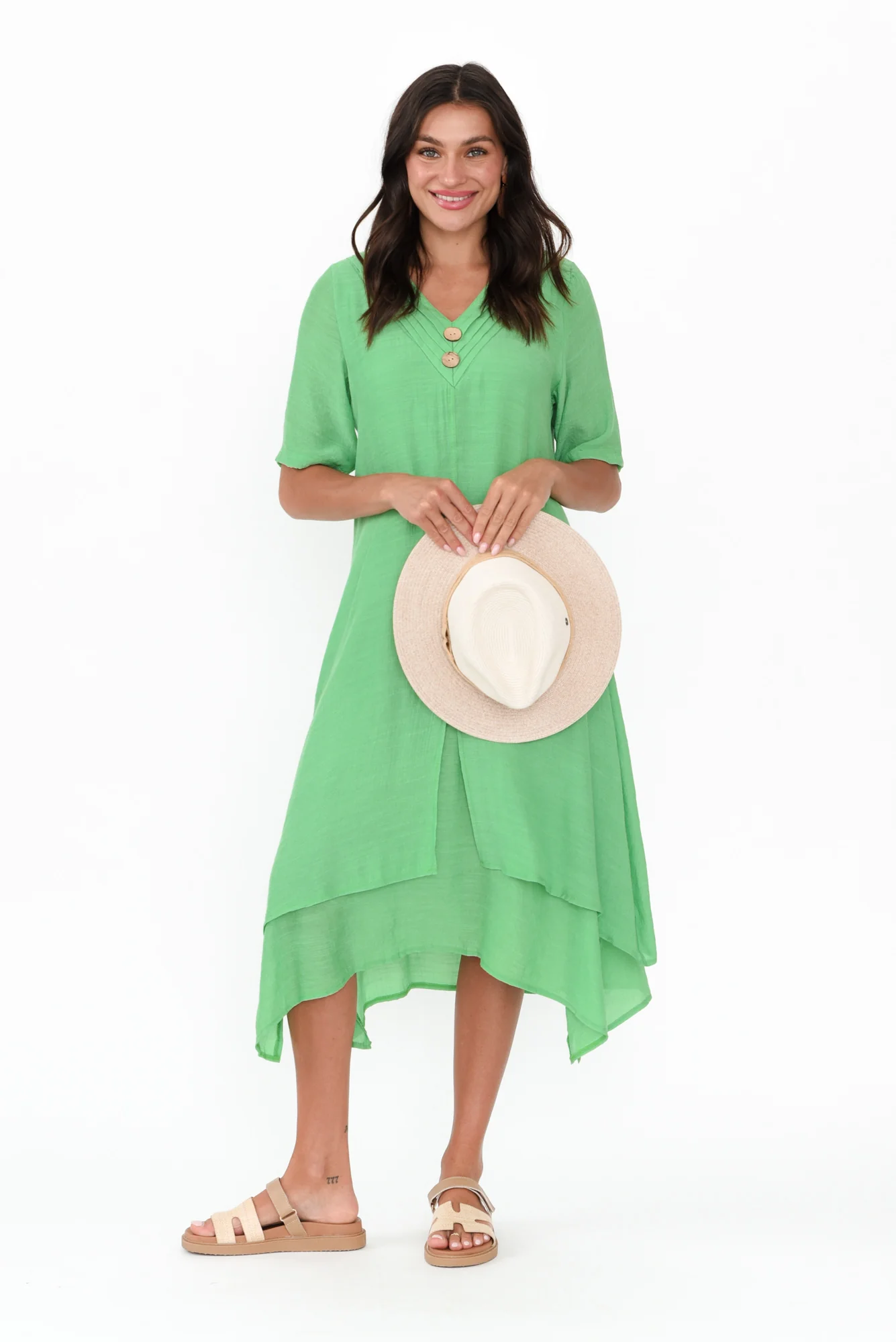 Nala Lime Layers Dress
