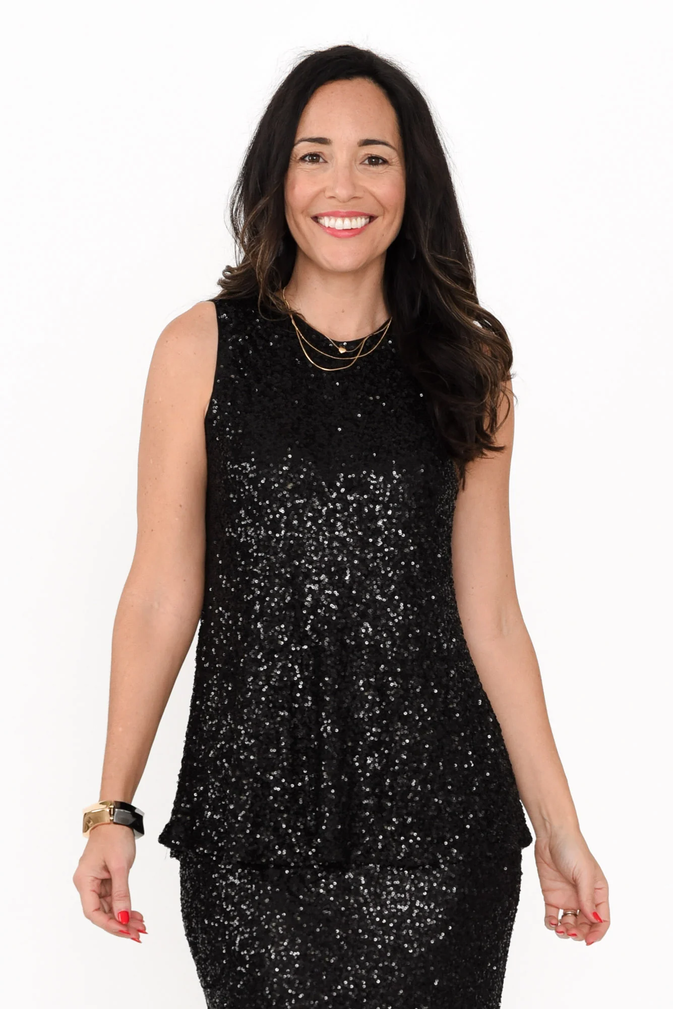 Showstopper Black Sequin Tank