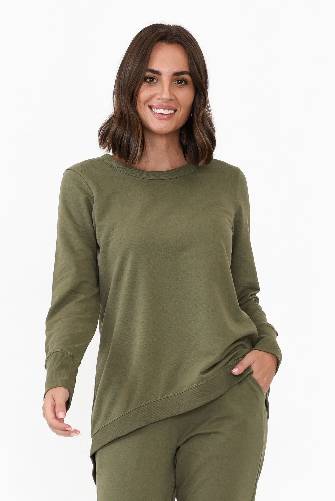 Dolly Khaki Cotton Jumper