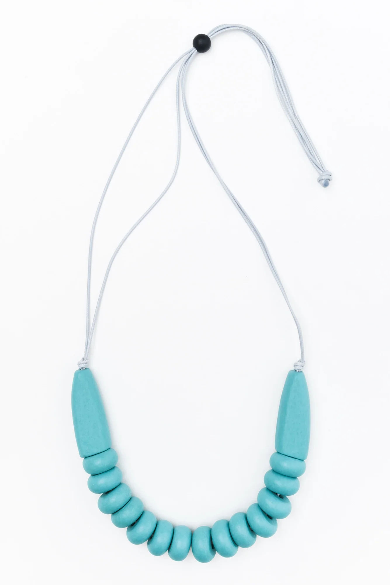 Vyla Turquoise Wooden Bead Necklace