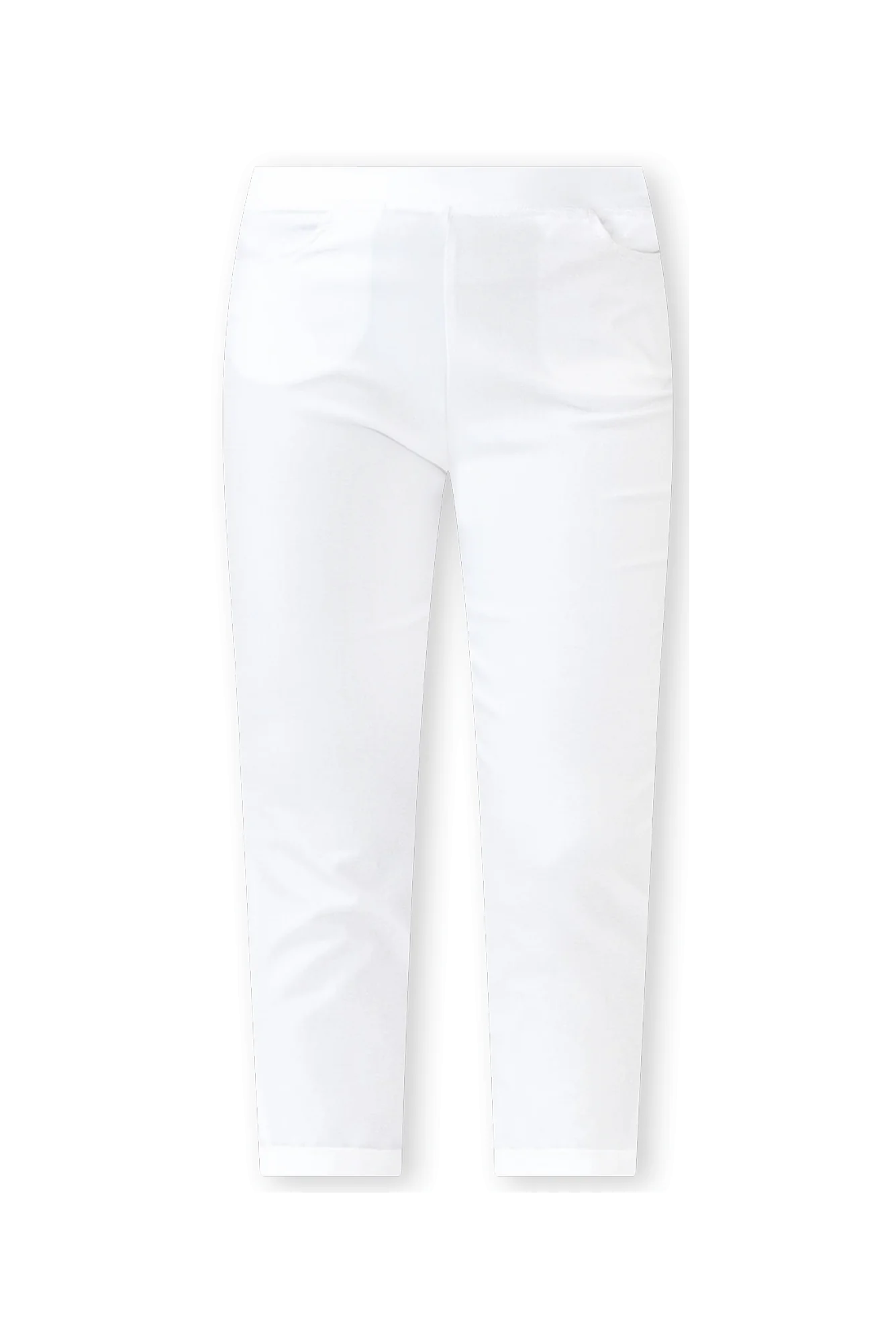 Jensen White Cotton Stretch Pants