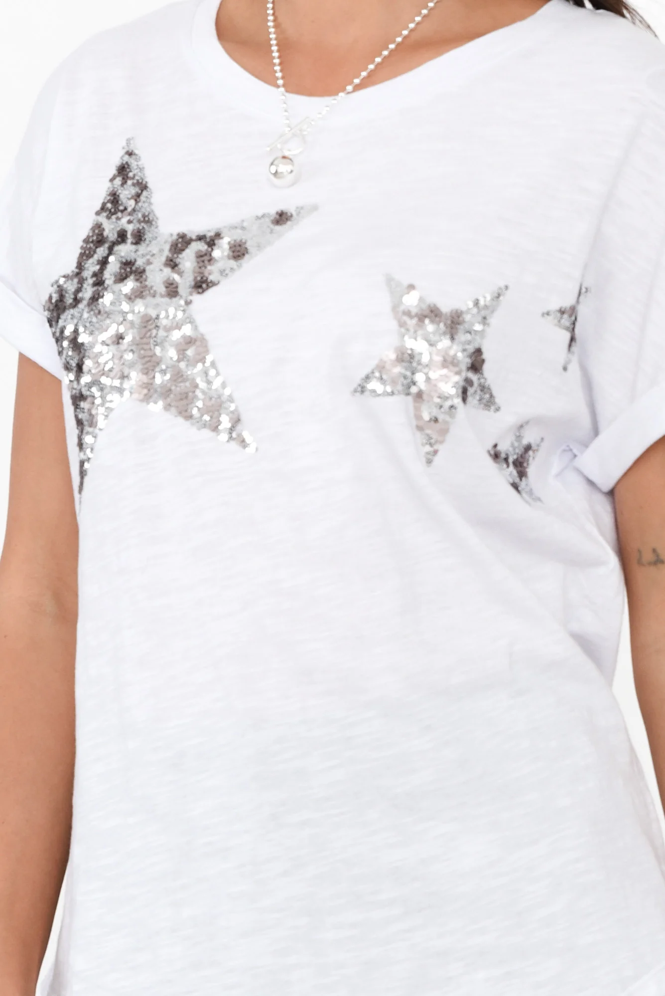 Hailey Silver Star Cotton Tee