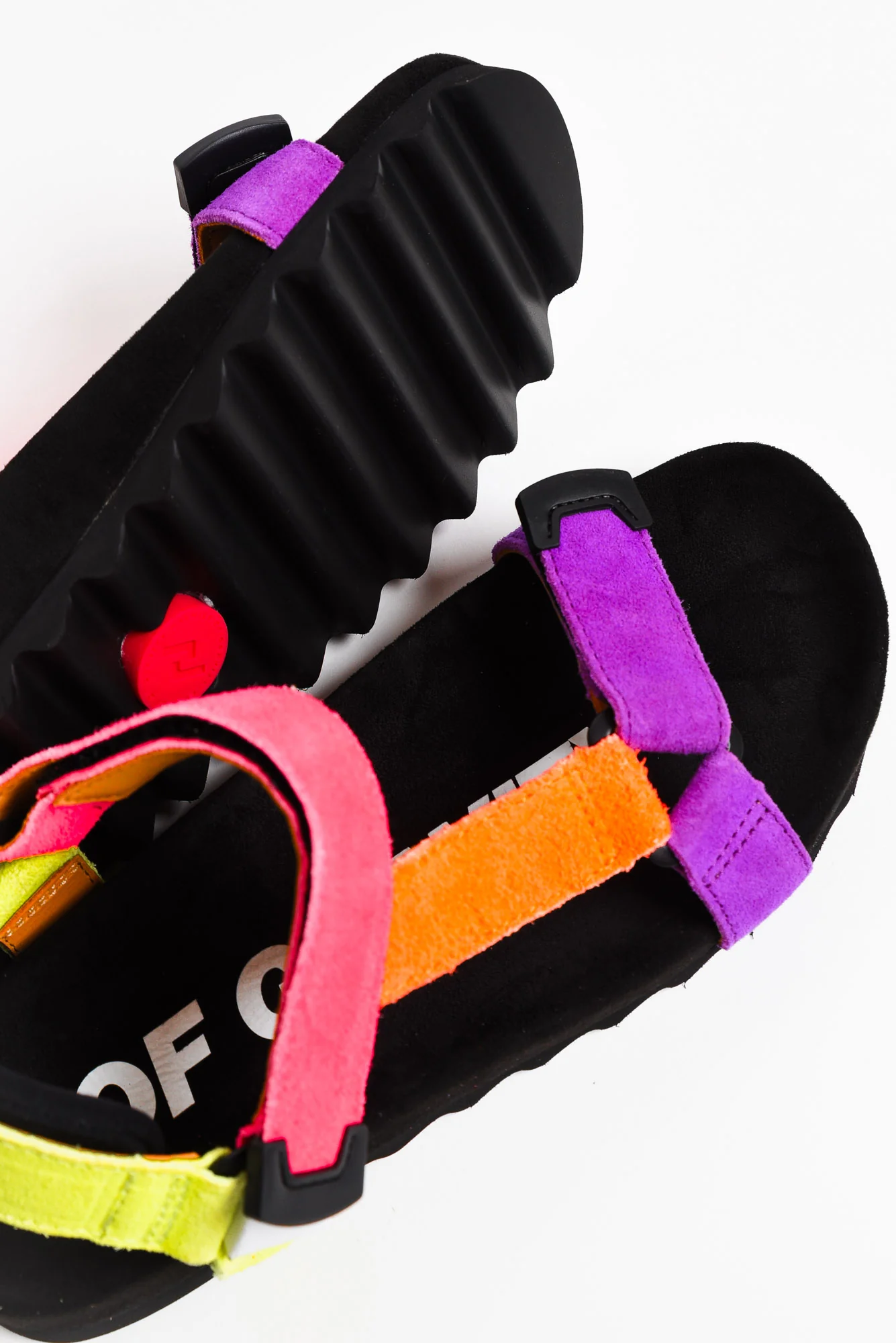 Cohen Neon Pop Suede Velcro Sandal