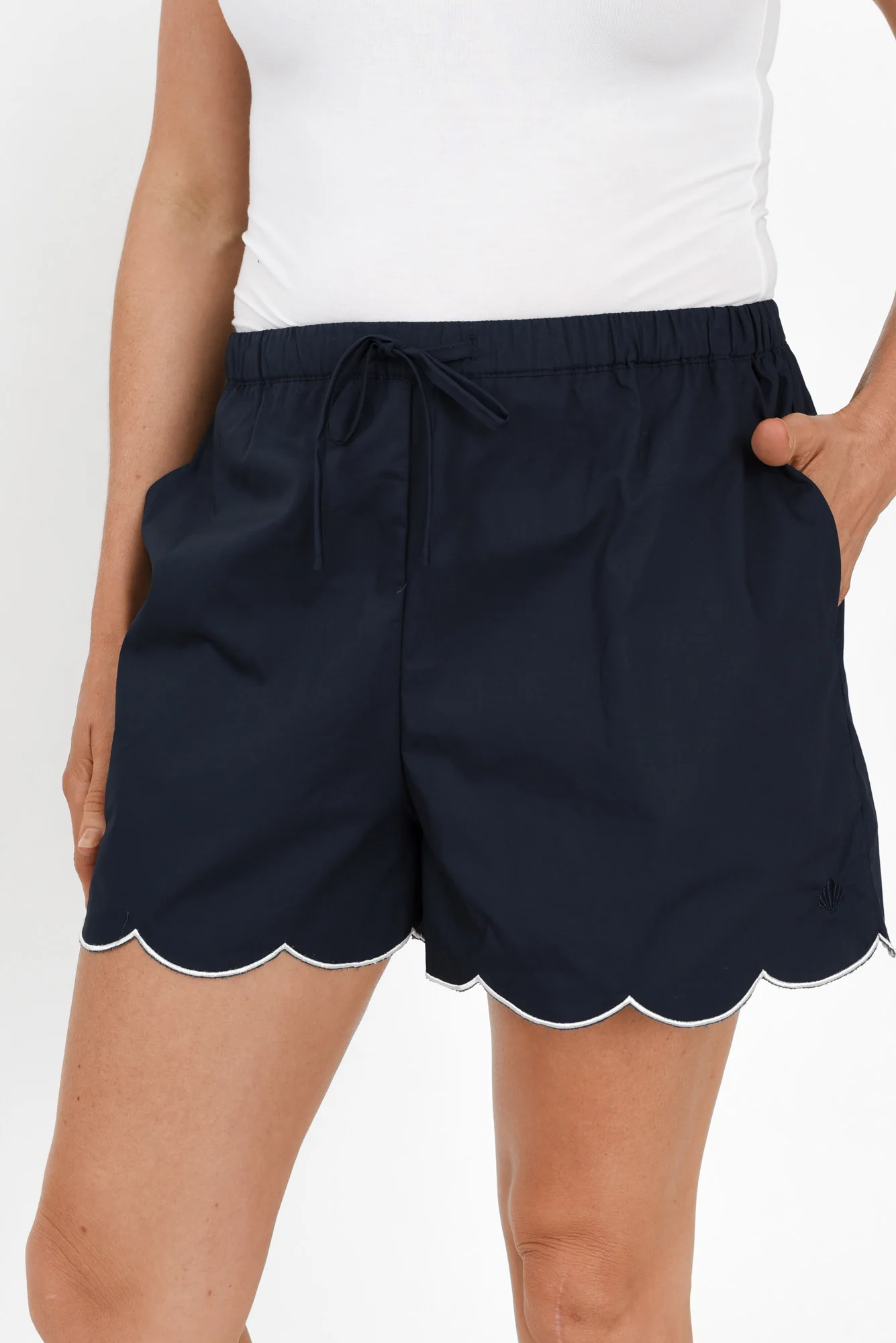 Cecil Navy Cotton Pyjama Shorts