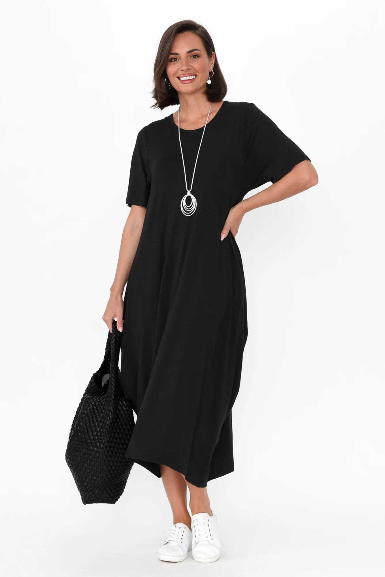 Samiya Black Bamboo Dress