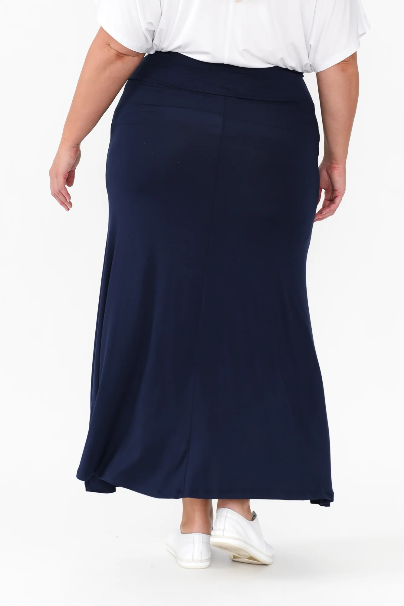 Lana Navy Bamboo Maxi Skirt